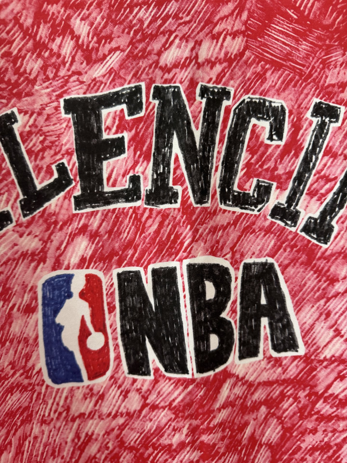 Balenciaga A貨 男款NBA聯名紅色印花短袖T恤 潮流運動款| 11 Balenciaga A貨 男款NBA聯名紅色印花短袖T恤 潮流運動款