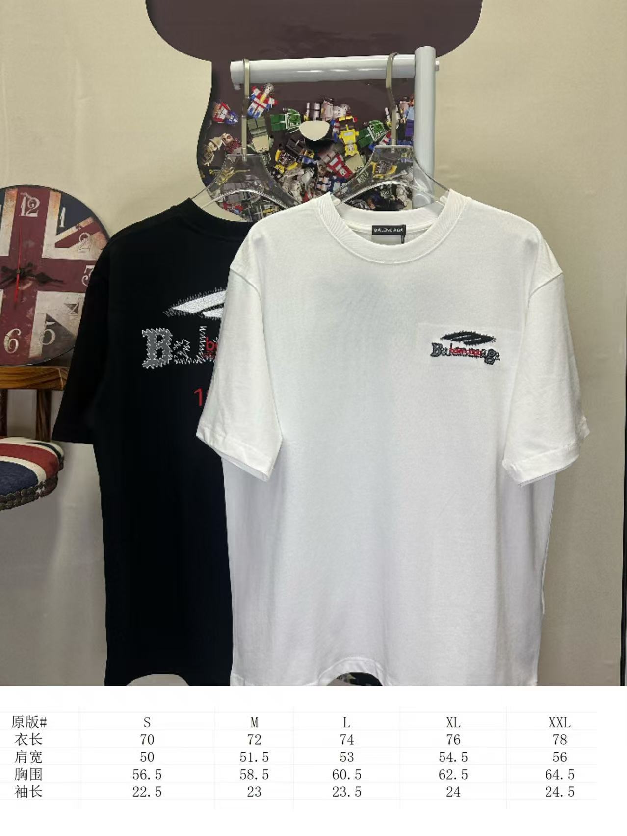 Balenciaga 一比一 男款小Logo刺繡短袖T恤 簡約潮流款| 7 Balenciaga 一比一 男款小Logo刺繡短袖T恤 簡約潮流款