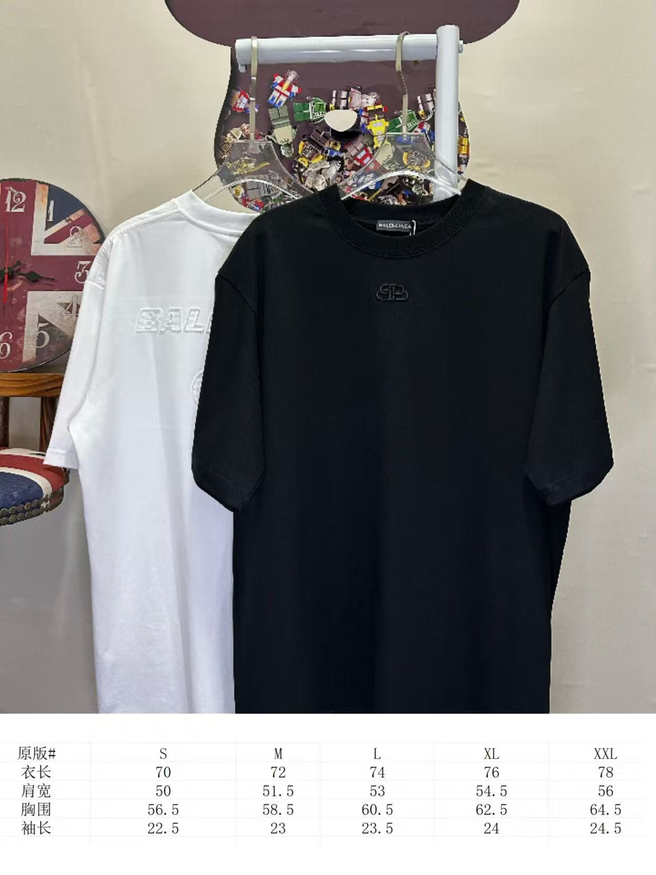 Balenciaga A貨 男款BB立體Logo短袖T恤 極簡休閒款| 7 Balenciaga A貨 男款BB立體Logo短袖T恤 極簡休閒款