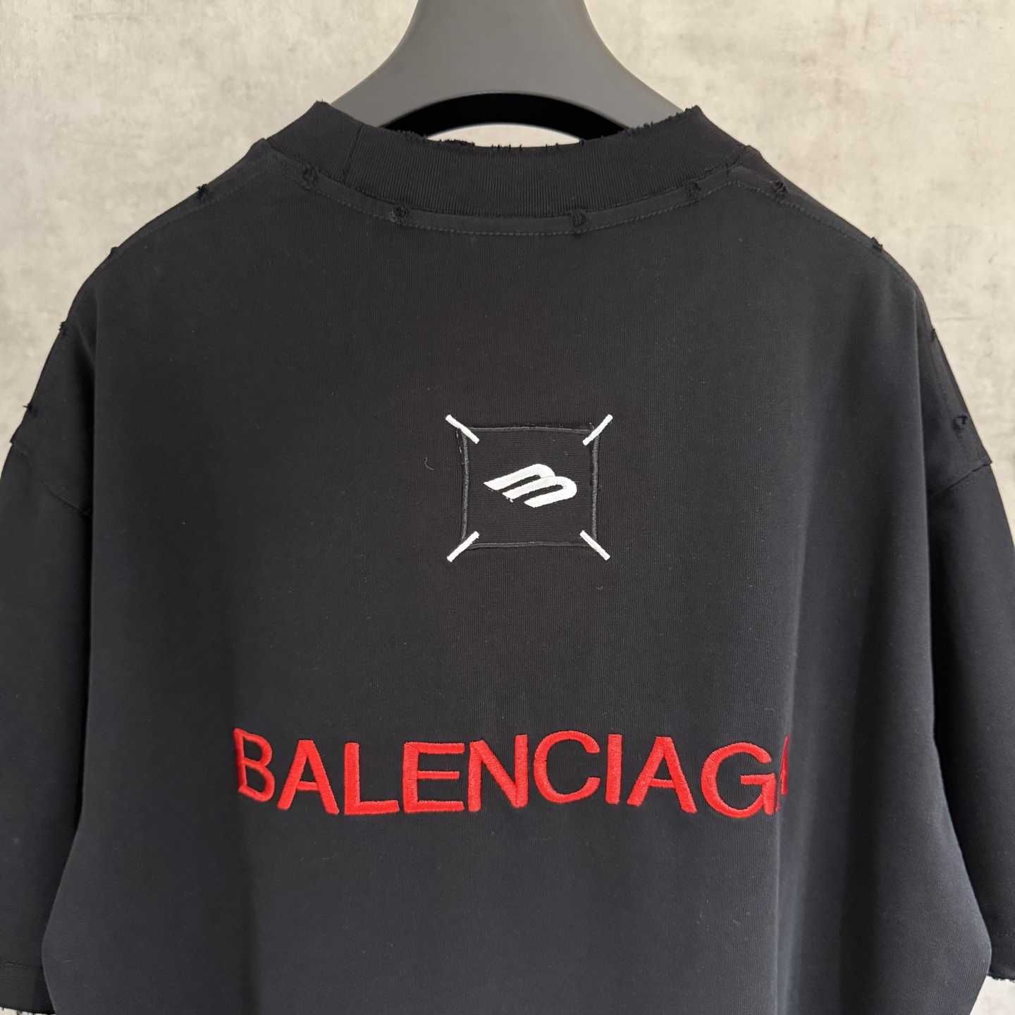 Balenciaga 高仿 BB刺繡寬鬆短袖T恤 黑色簡約Logo潮流上衣| 12 Balenciaga 高仿 BB刺繡寬鬆短袖T恤 黑色簡約Logo潮流上衣