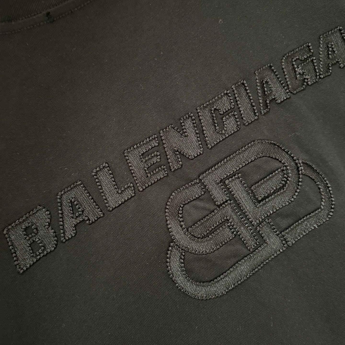 Balenciaga 一比一 BB立體Logo短袖T恤 黑色寬鬆潮流上衣| 9 Balenciaga 一比一 BB立體Logo短袖T恤 黑色寬鬆潮流上衣