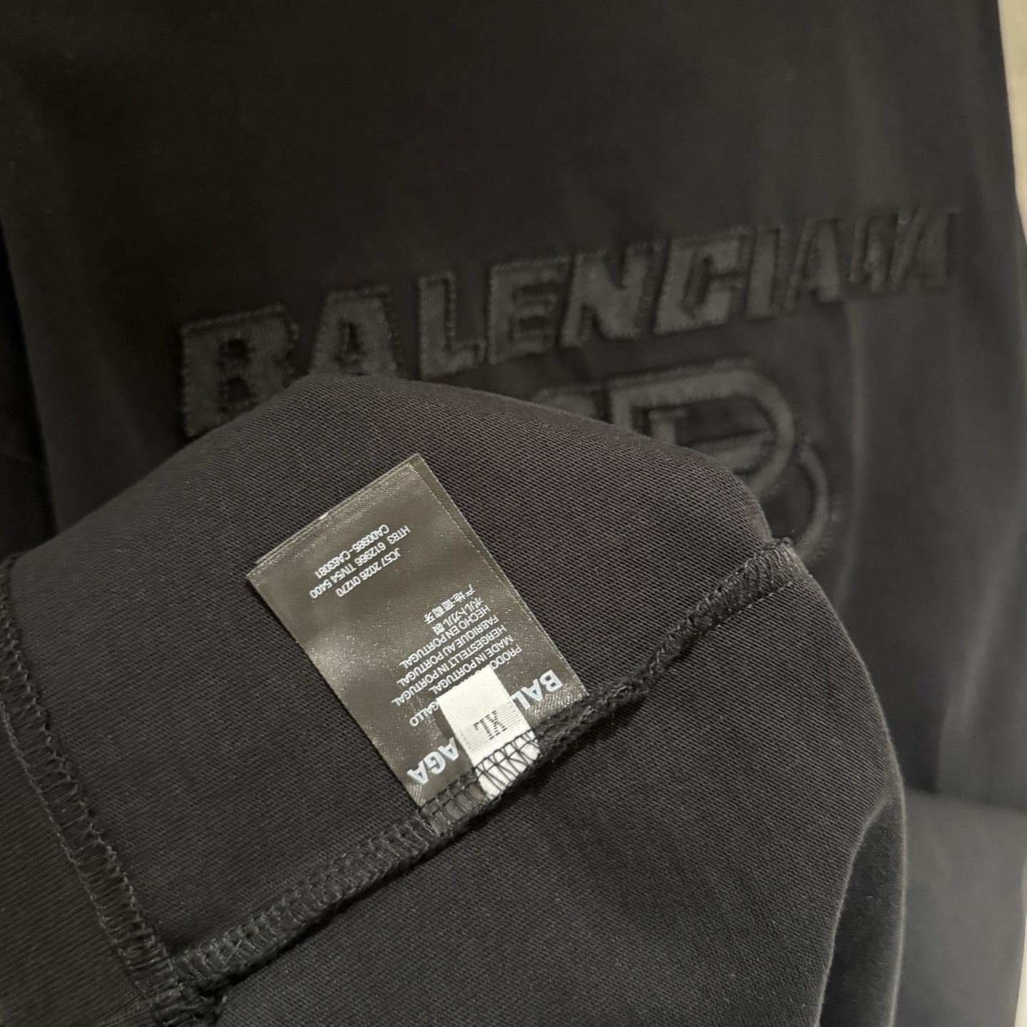 Balenciaga 一比一 BB立體Logo短袖T恤 黑色寬鬆潮流上衣| 8 Balenciaga 一比一 BB立體Logo短袖T恤 黑色寬鬆潮流上衣