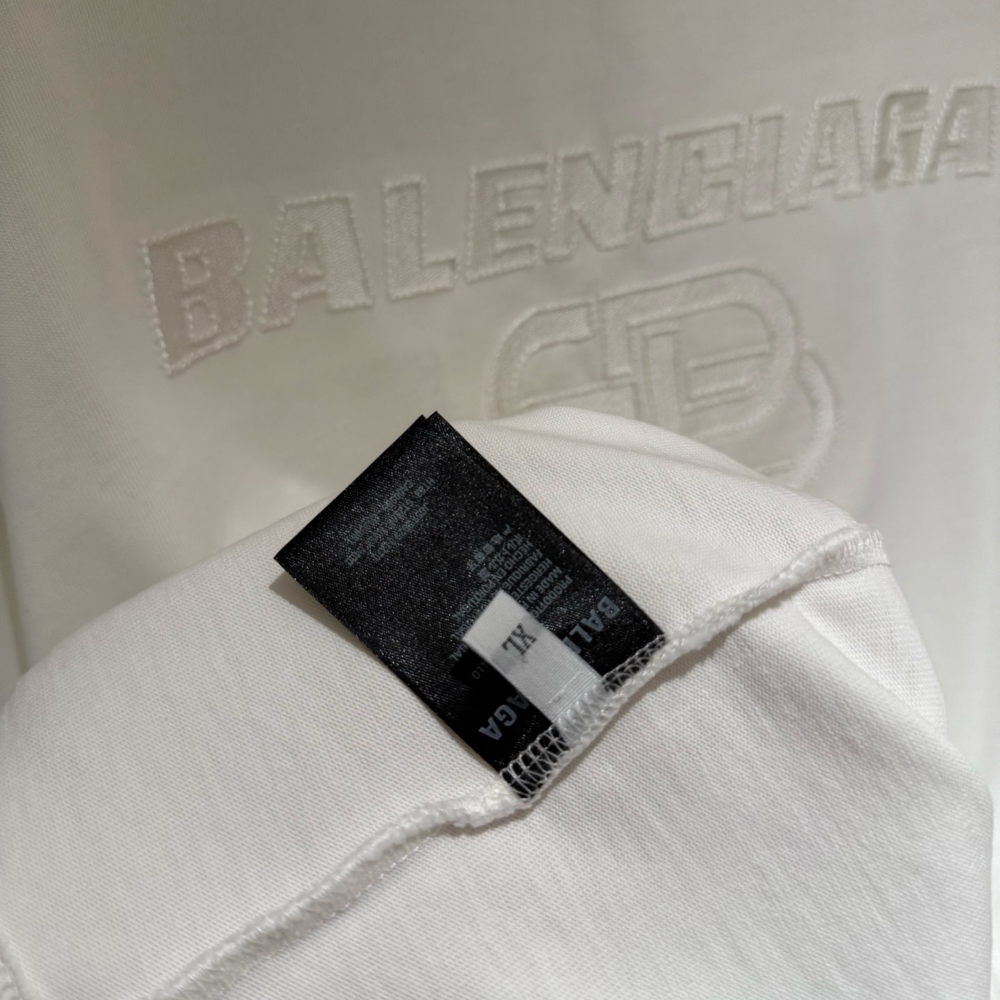 Balenciaga 一比一 BB立體Logo短袖T恤 白色寬鬆潮流上衣| 8 Balenciaga 一比一 BB立體Logo短袖T恤 白色寬鬆潮流上衣