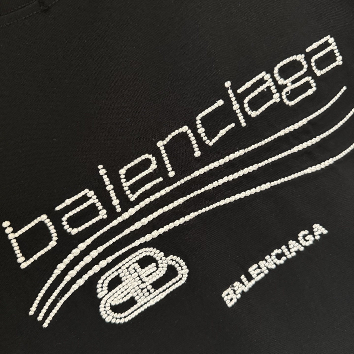 Balenciaga 原單 BB刺繡Logo短袖T恤 黑色潮流寬鬆上衣| 9 Balenciaga 原單 BB刺繡Logo短袖T恤 黑色潮流寬鬆上衣