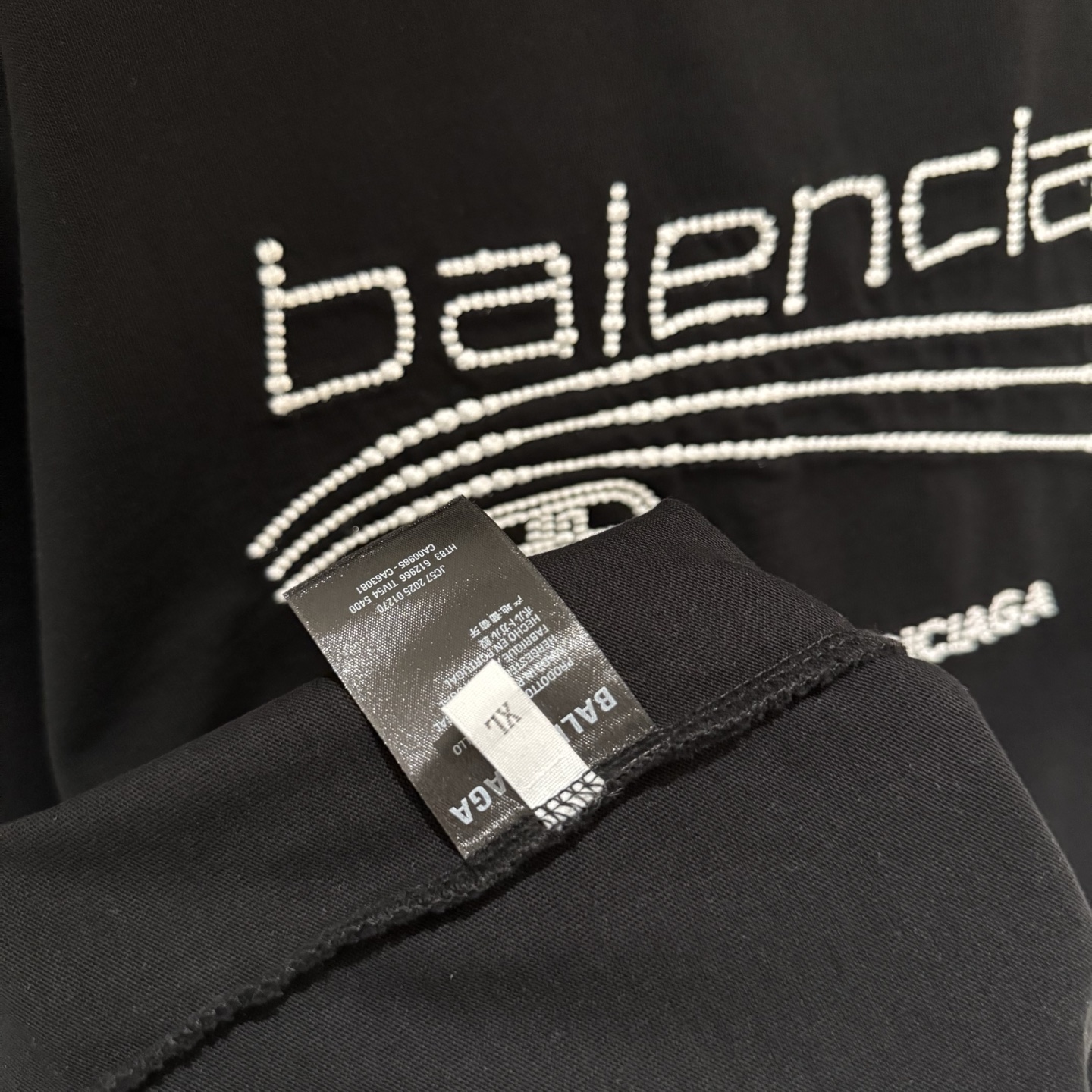 Balenciaga 原單 BB刺繡Logo短袖T恤 黑色潮流寬鬆上衣| 8 Balenciaga 原單 BB刺繡Logo短袖T恤 黑色潮流寬鬆上衣