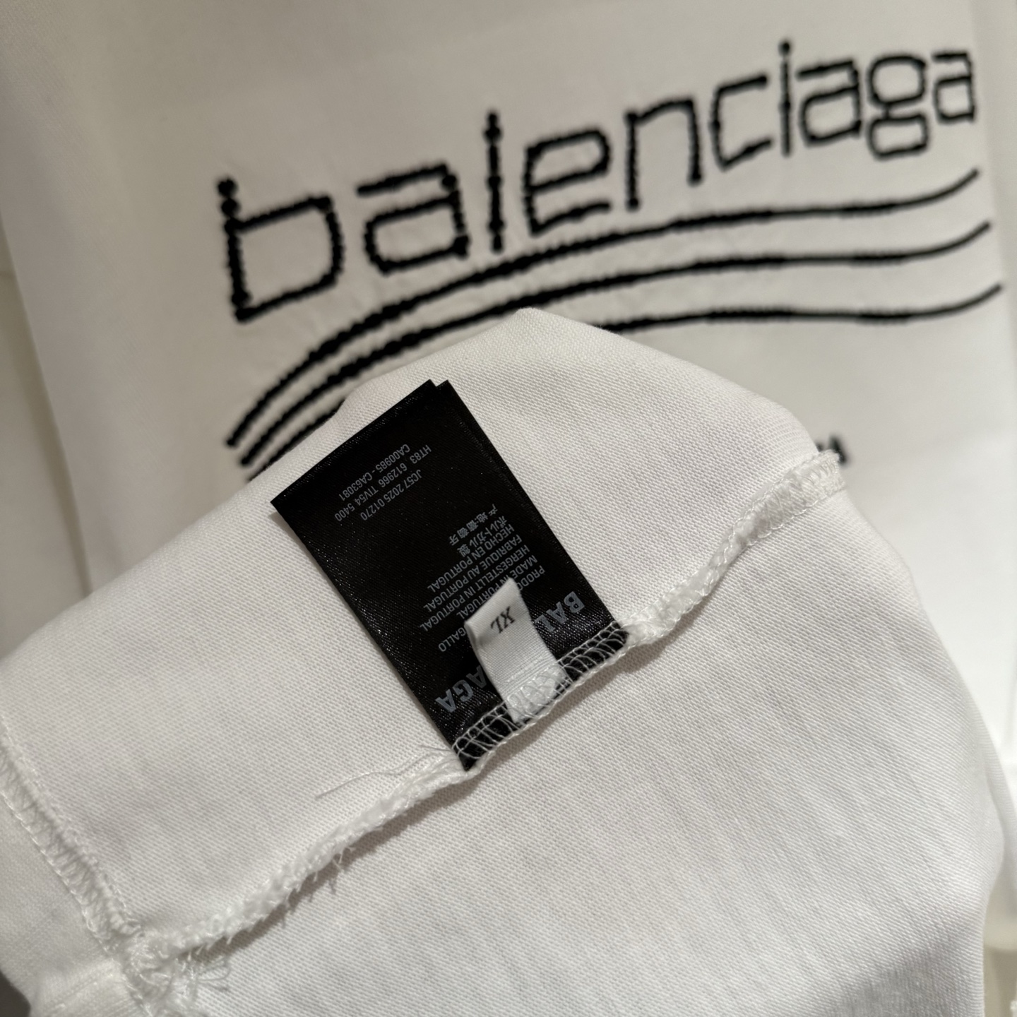 Balenciaga 原單 BB刺繡Logo短袖T恤 白色潮流寬鬆上衣| 8 Balenciaga 原單 BB刺繡Logo短袖T恤 白色潮流寬鬆上衣
