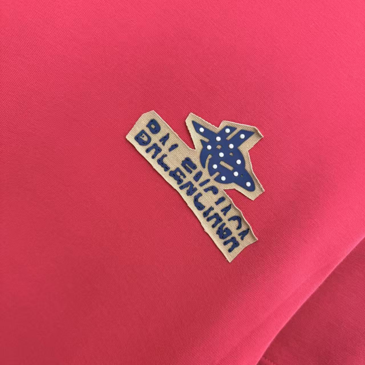 Balenciaga A貨 星星Logo短袖T恤 紅色潮流寬鬆上衣| 9 Balenciaga A貨 星星Logo短袖T恤 紅色潮流寬鬆上衣