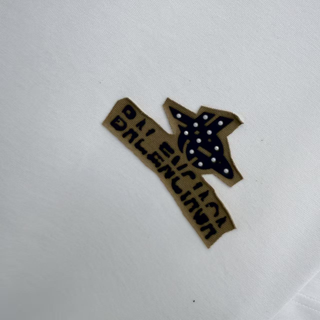 Balenciaga A貨 星星Logo短袖T恤 白色潮流寬鬆上衣| 9 Balenciaga A貨 星星Logo短袖T恤 白色潮流寬鬆上衣