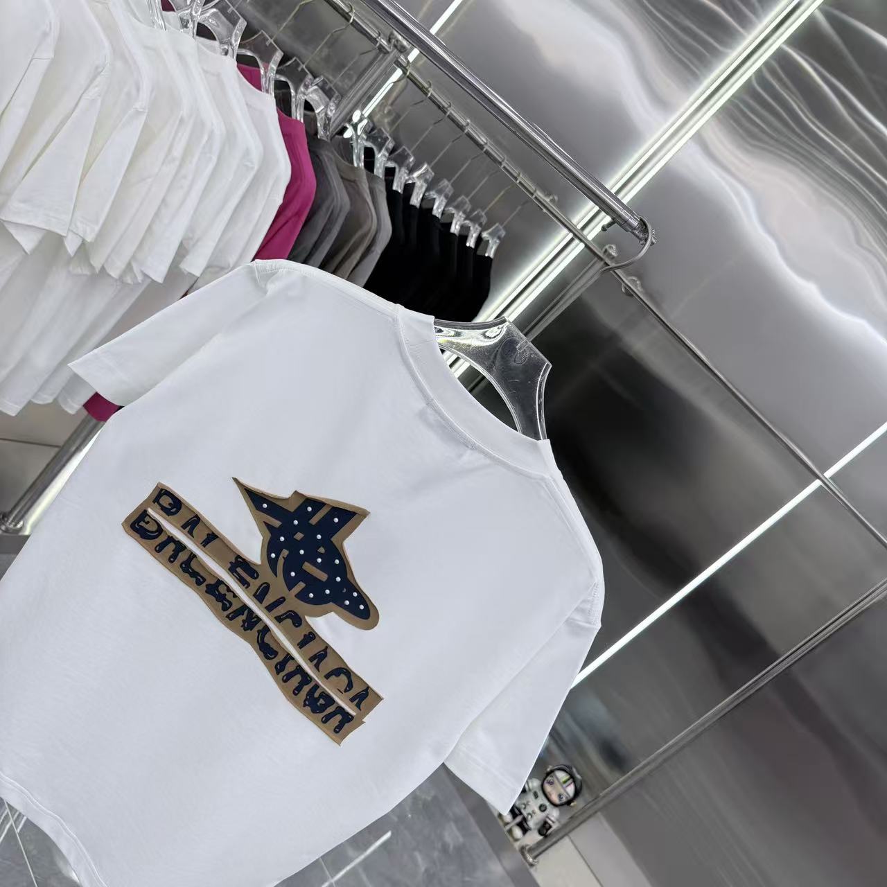 Balenciaga A貨 星星Logo短袖T恤 白色潮流寬鬆上衣| 7 Balenciaga A貨 星星Logo短袖T恤 白色潮流寬鬆上衣