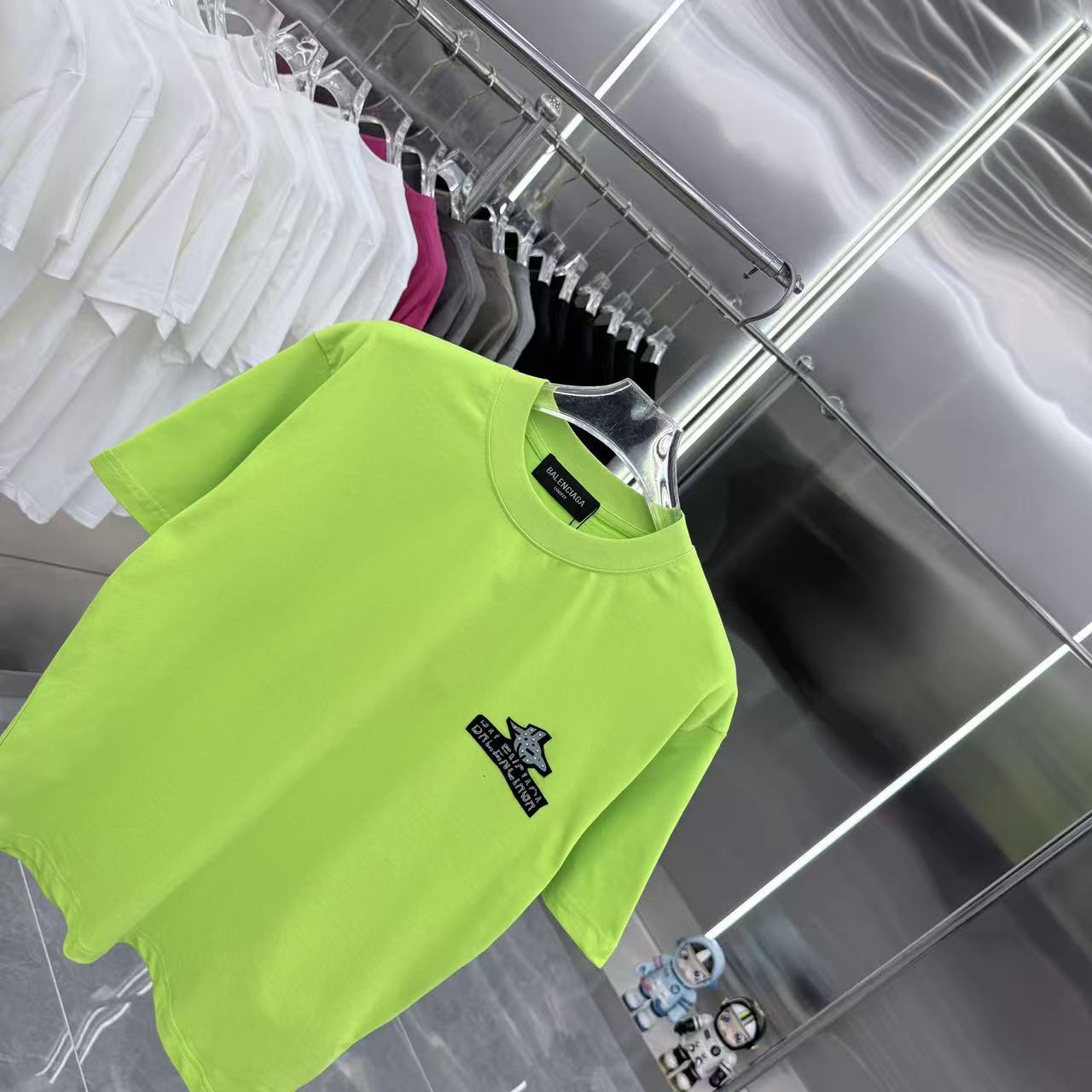 Balenciaga 高仿 BB印花Logo短袖T恤 白色潮流寬鬆上衣| 12 Balenciaga 高仿 BB印花Logo短袖T恤 白色潮流寬鬆上衣