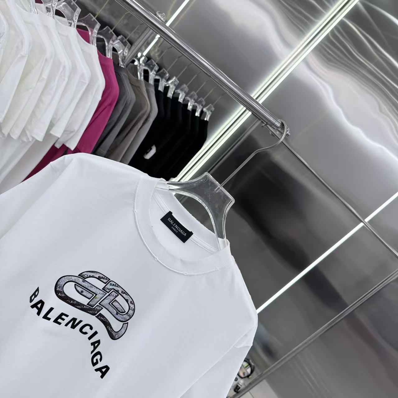 Balenciaga 高仿 BB印花Logo短袖T恤 綠色潮流寬鬆上衣| 7 Balenciaga 高仿 BB印花Logo短袖T恤 綠色潮流寬鬆上衣