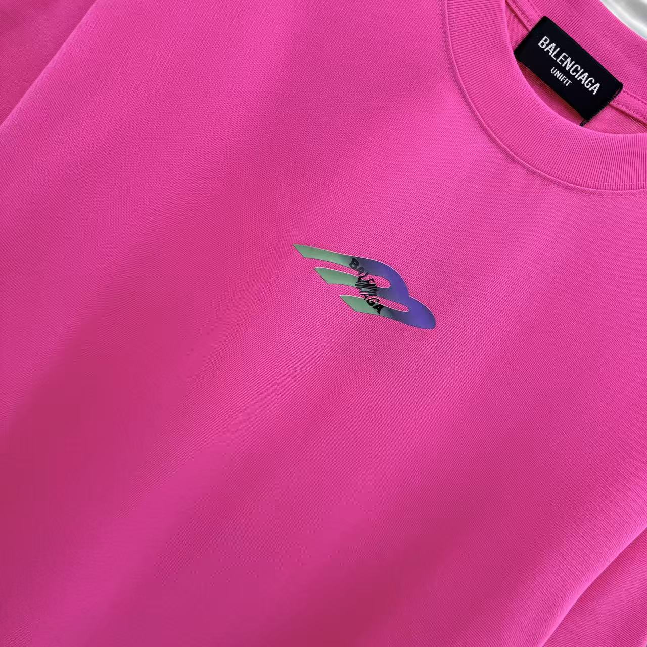 Balenciaga 原單 男款 彩色Logo短袖T恤 玫紅亮色街頭風| 10 Balenciaga 原單 男款 彩色Logo短袖T恤 玫紅亮色街頭風