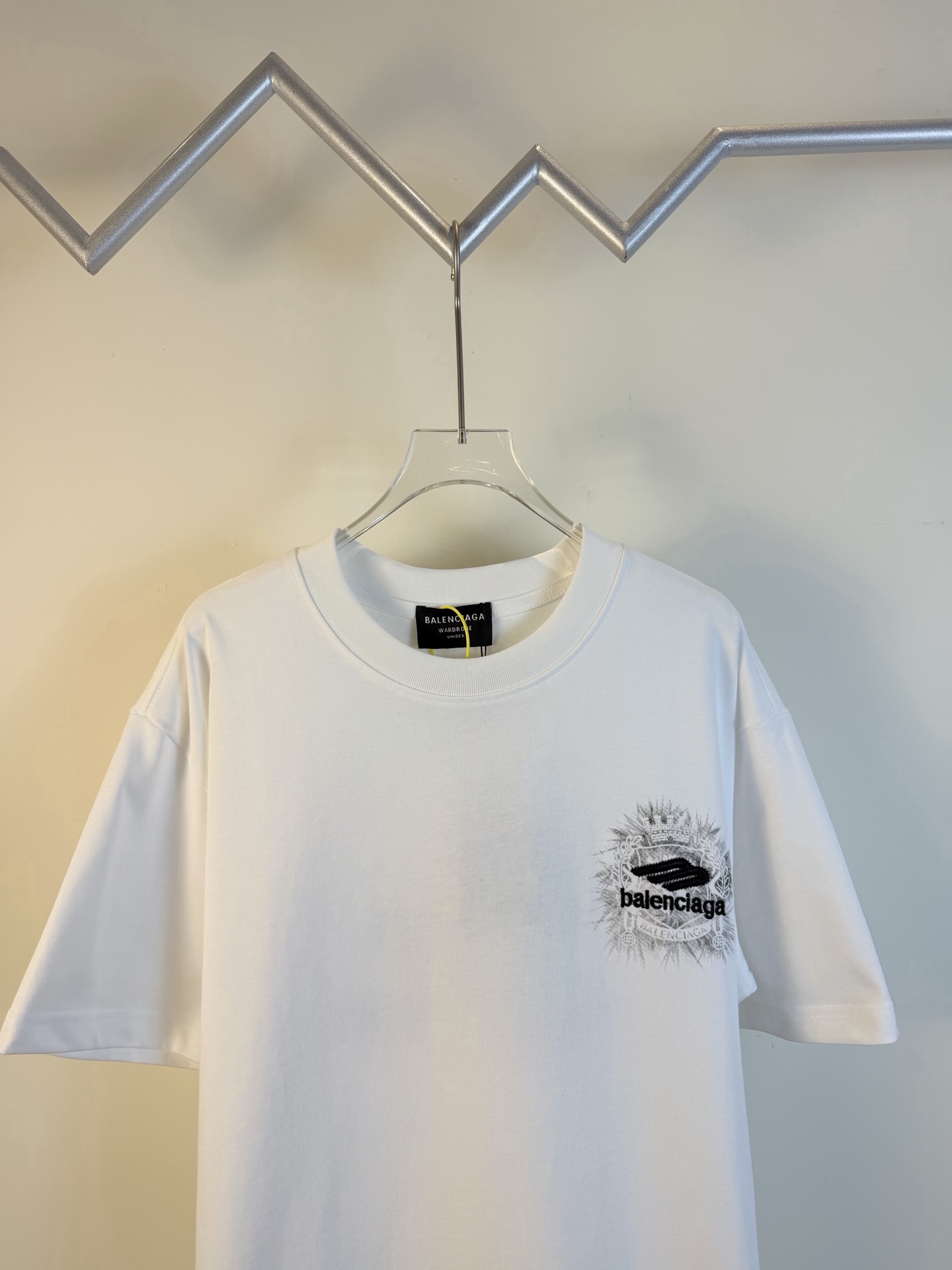 Balenciaga 原單 男款 刺繡Logo短袖T恤 白色簡約潮流款| 11 Balenciaga 原單 男款 刺繡Logo短袖T恤 白色簡約潮流款