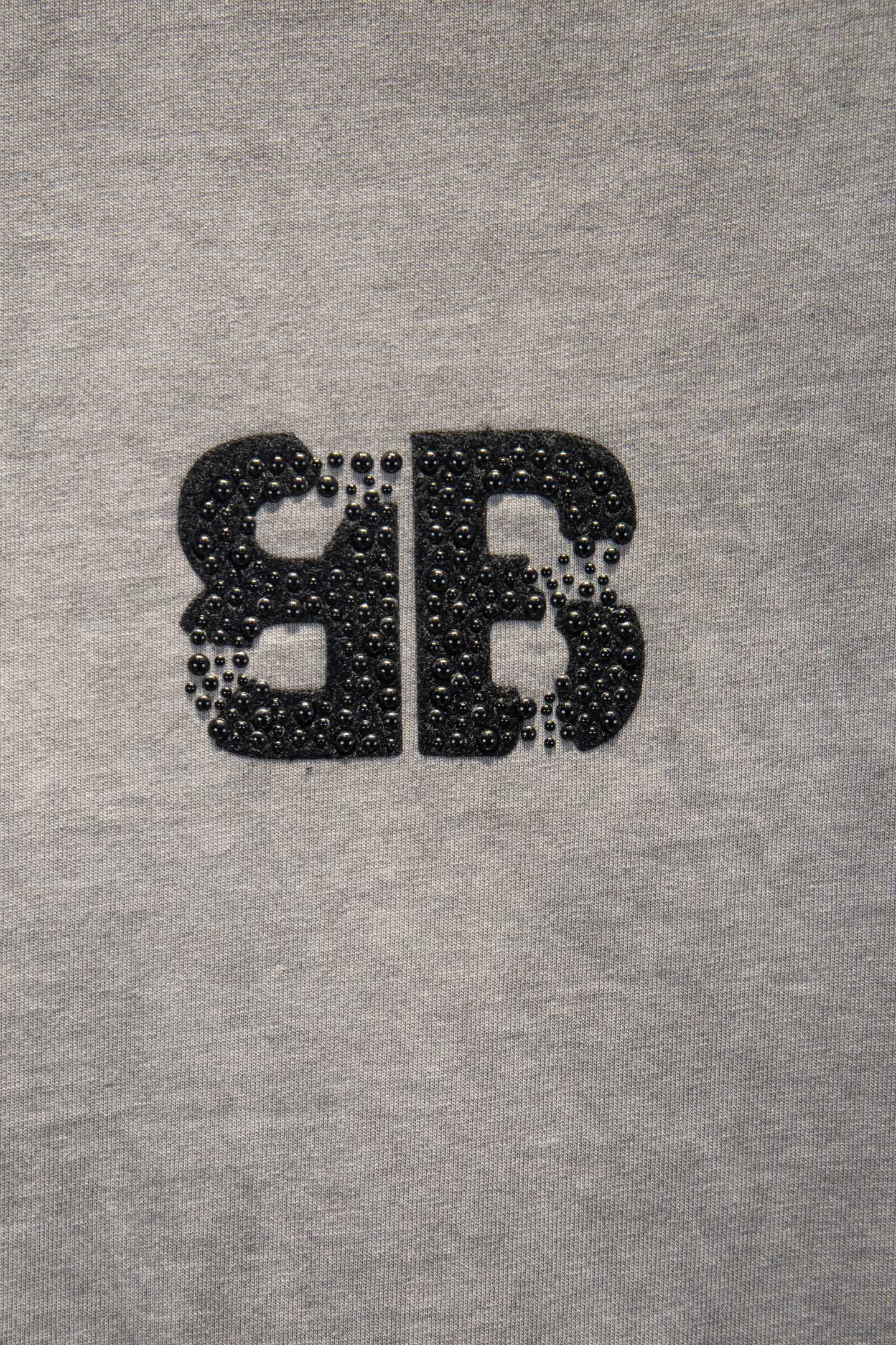 Balenciaga A貨 男款 BB水鑽Logo短袖T恤 灰色復古街頭風| 12 Balenciaga A貨 男款 BB水鑽Logo短袖T恤 灰色復古街頭風