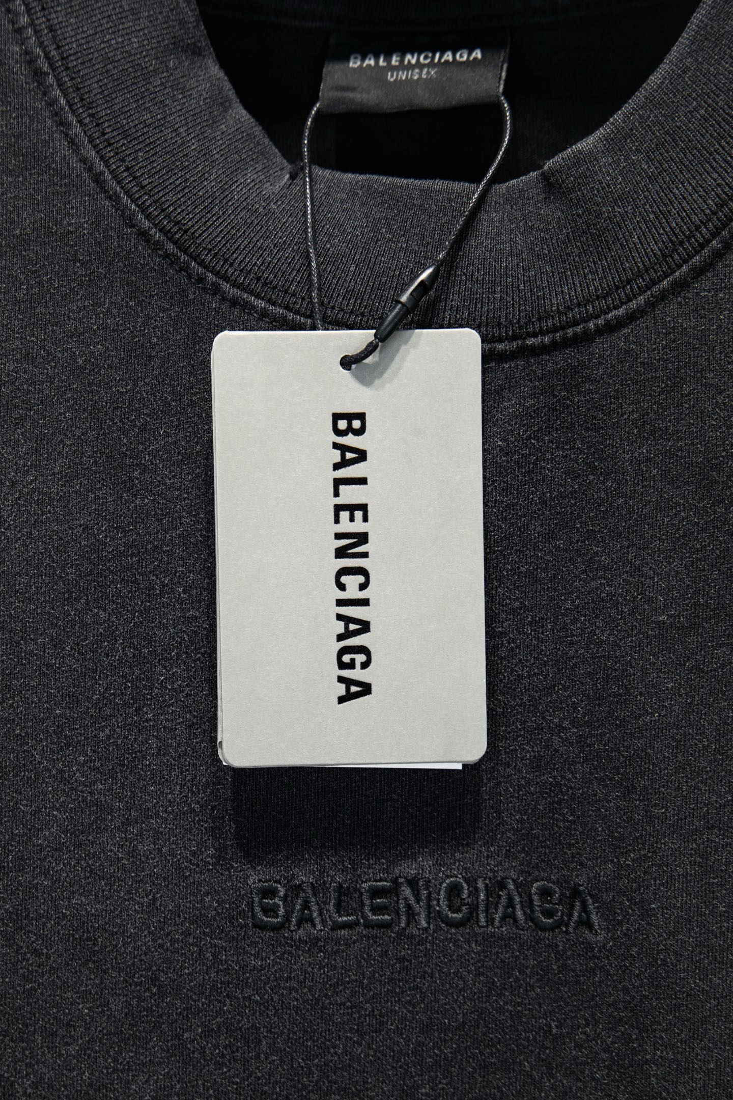 Balenciaga 高仿 男款 復古浮雕Logo短袖T恤 水洗街頭潮流款| 8 Balenciaga 高仿 男款 復古浮雕Logo短袖T恤 水洗街頭潮流款