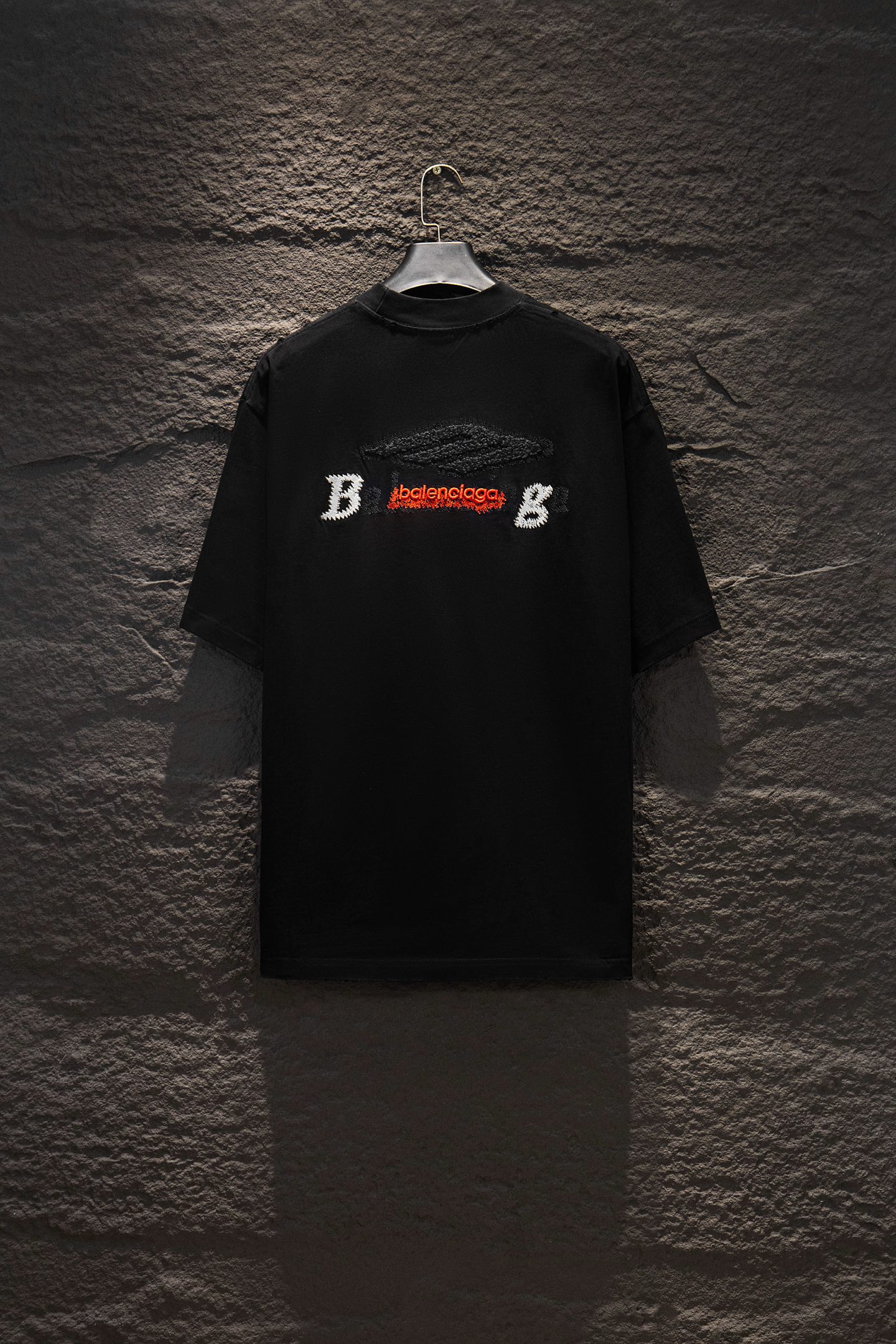 Balenciaga 原單 男款 刺繡Logo短袖T恤 黑色極簡街頭潮流款| 14 Balenciaga 原單 男款 刺繡Logo短袖T恤 黑色極簡街頭潮流款