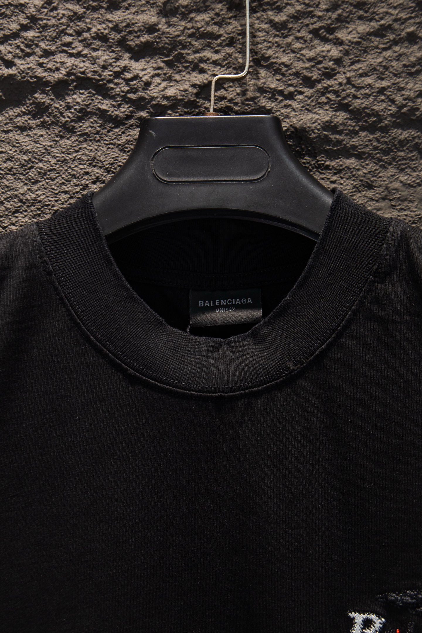 Balenciaga 原單 男款 刺繡Logo短袖T恤 黑色極簡街頭潮流款| 13 Balenciaga 原單 男款 刺繡Logo短袖T恤 黑色極簡街頭潮流款