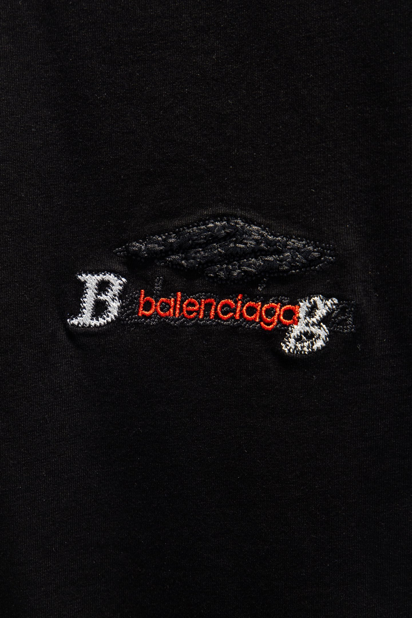 Balenciaga 原單 男款 刺繡Logo短袖T恤 黑色極簡街頭潮流款| 12 Balenciaga 原單 男款 刺繡Logo短袖T恤 黑色極簡街頭潮流款