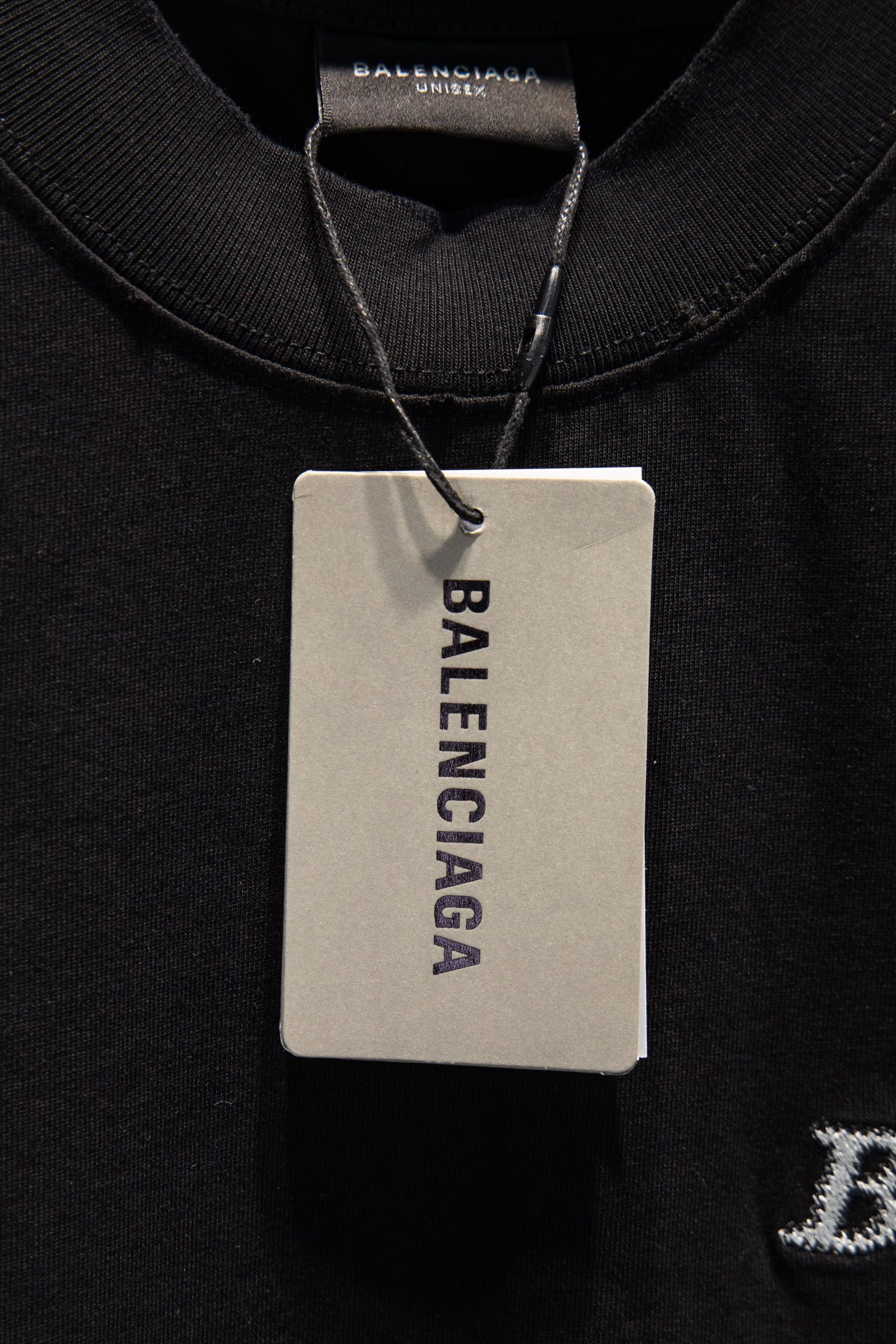 Balenciaga 原單 男款 刺繡Logo短袖T恤 黑色極簡街頭潮流款| 9 Balenciaga 原單 男款 刺繡Logo短袖T恤 黑色極簡街頭潮流款