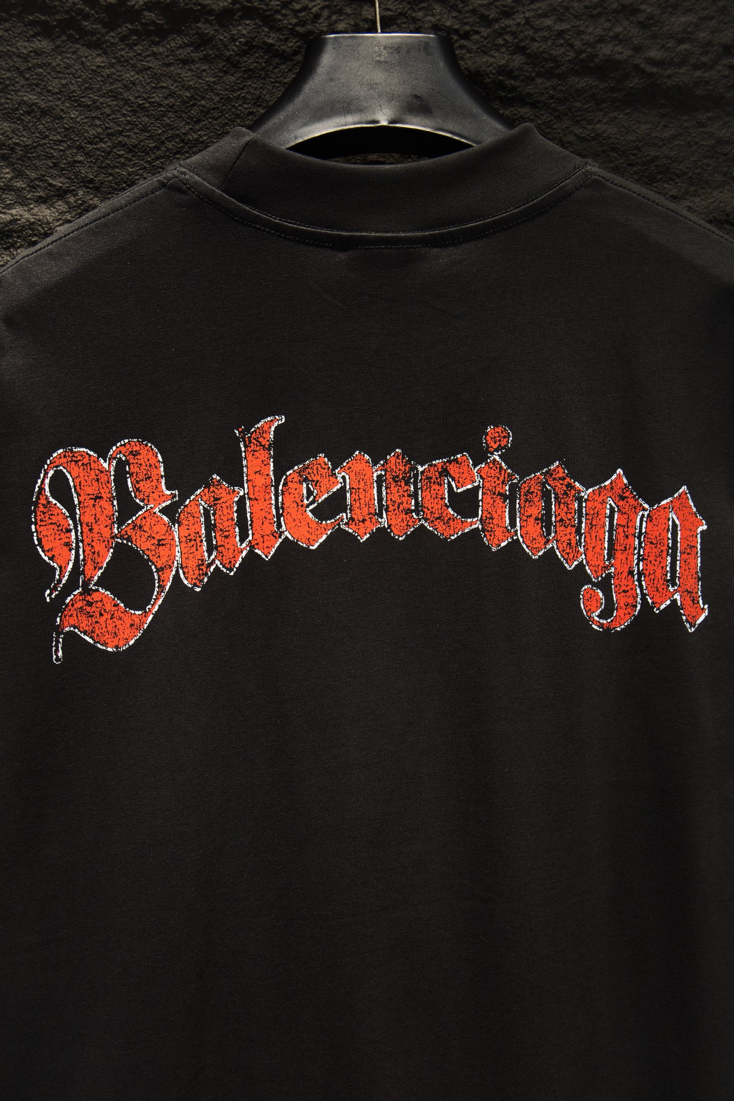 Balenciaga A貨 男款 徽章印花短袖T恤 黑色街頭潮流款| 9 Balenciaga A貨 男款 徽章印花短袖T恤 黑色街頭潮流款