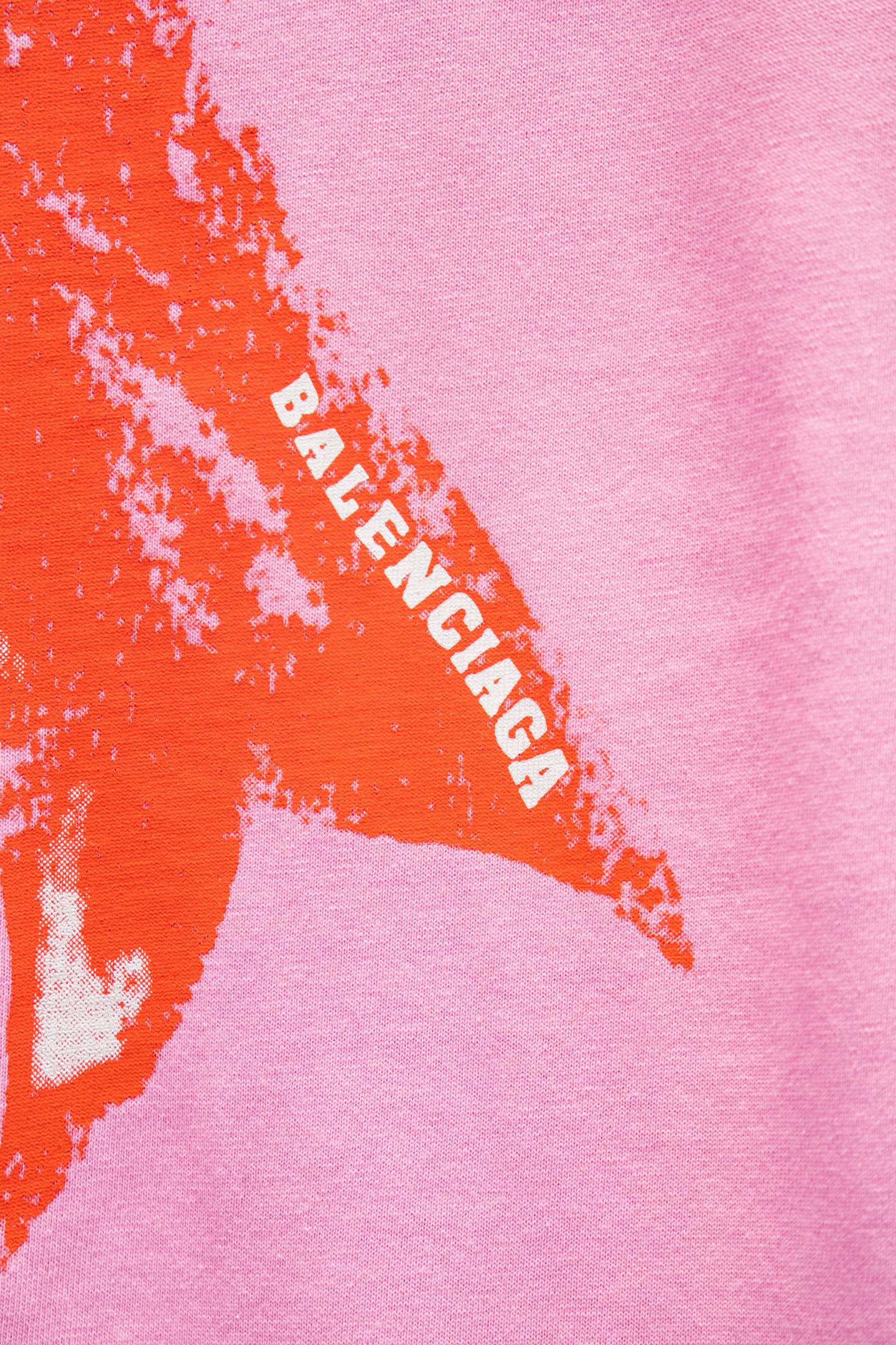 Balenciaga 高仿 女款 蝴蝶結印花短袖T恤 粉色寬鬆版型 時尚潮流街頭風| 11 Balenciaga 高仿 女款 蝴蝶結印花短袖T恤 粉色寬鬆版型 時尚潮流街頭風