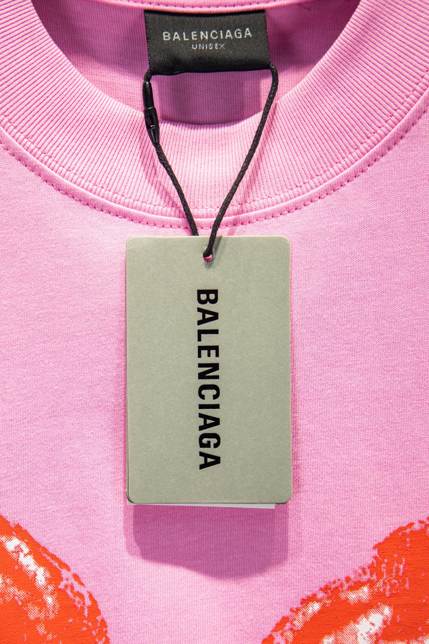 Balenciaga 高仿 女款 蝴蝶結印花短袖T恤 粉色寬鬆版型 時尚潮流街頭風| 8 Balenciaga 高仿 女款 蝴蝶結印花短袖T恤 粉色寬鬆版型 時尚潮流街頭風