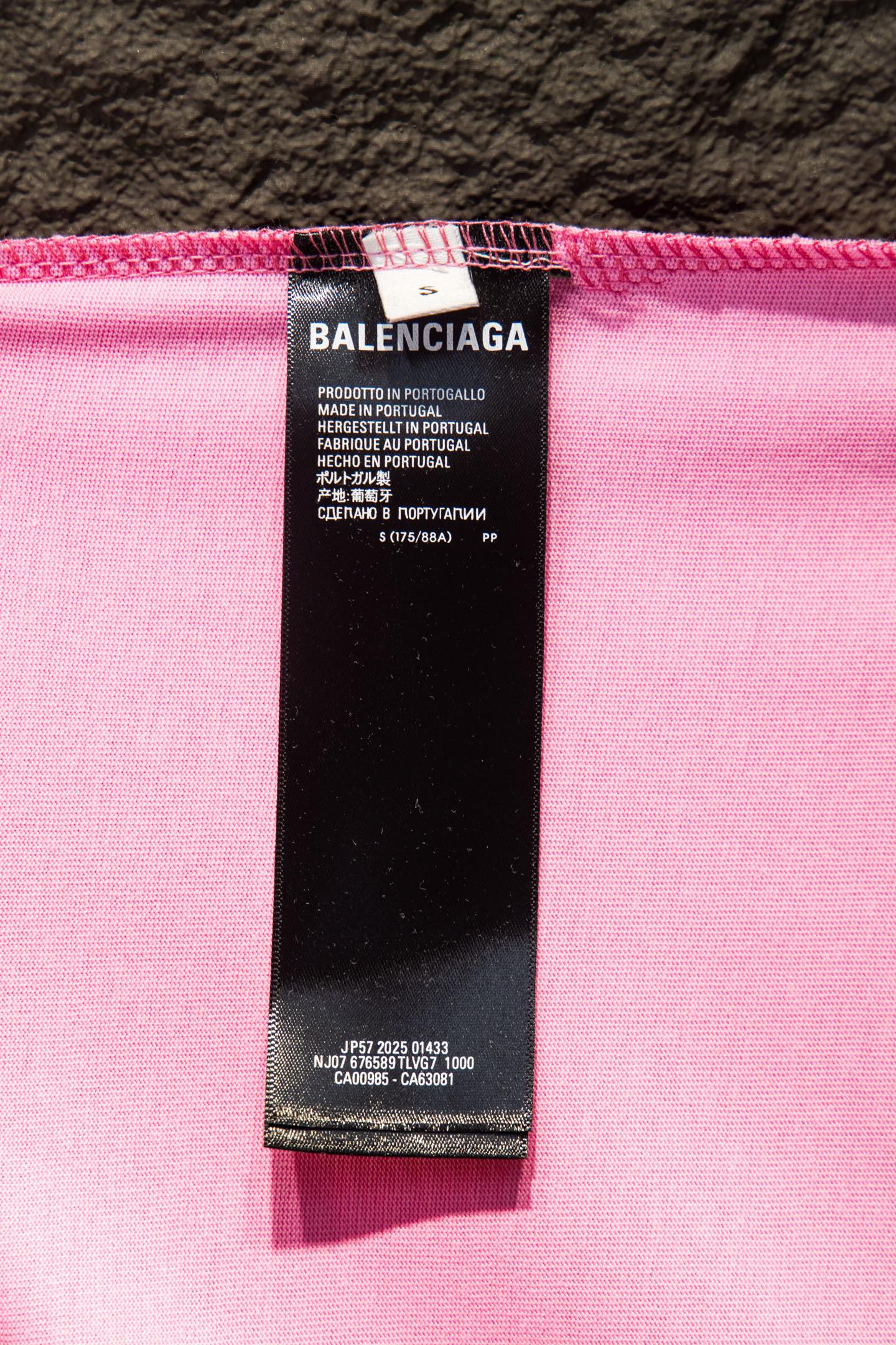 Balenciaga 高仿 女款 蝴蝶結印花短袖T恤 粉色寬鬆版型 時尚潮流街頭風| 7 Balenciaga 高仿 女款 蝴蝶結印花短袖T恤 粉色寬鬆版型 時尚潮流街頭風