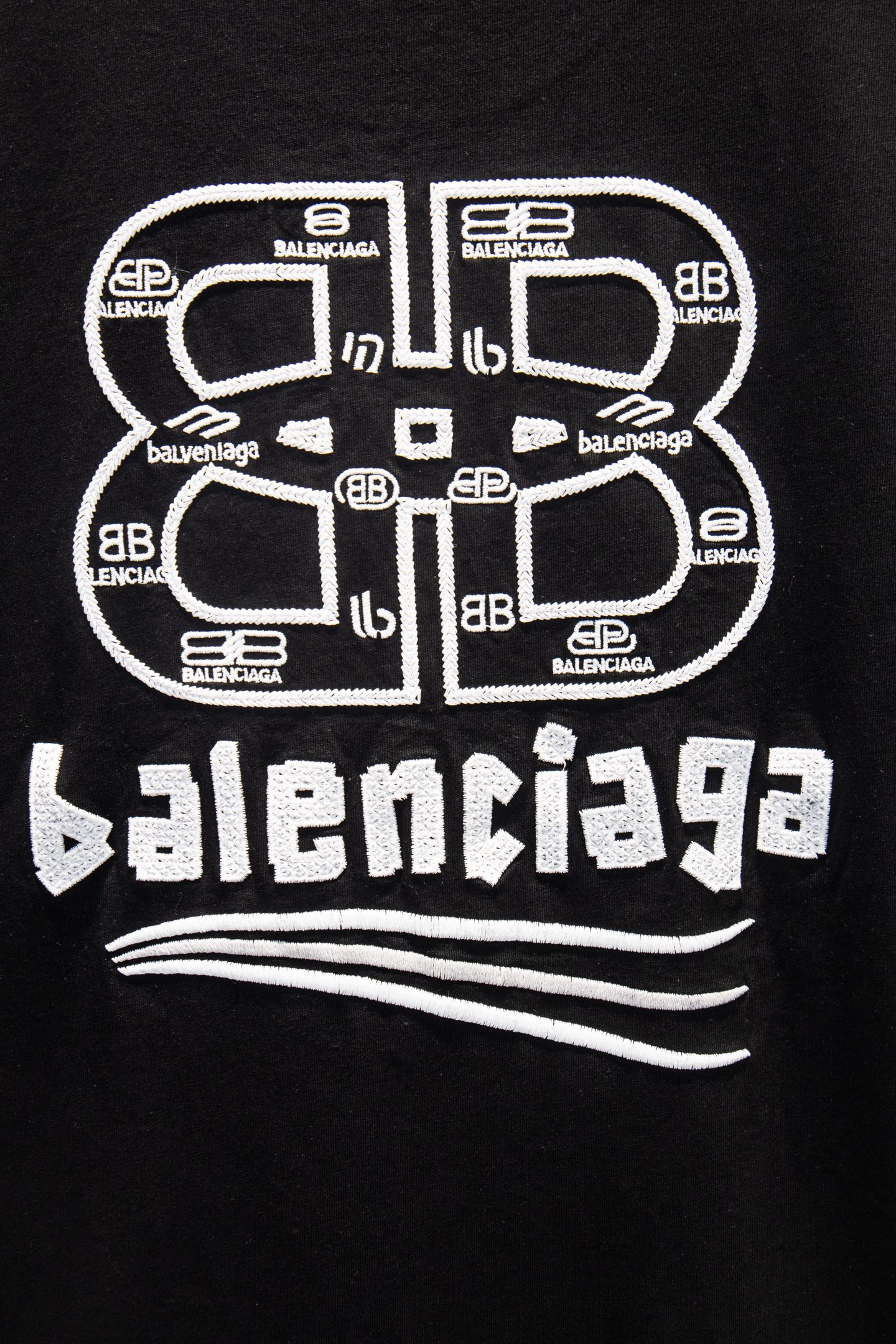 Balenciaga 高仿 男款 BB字母Logo短袖T恤 黑色寬鬆潮流時尚款| 11 Balenciaga 高仿 男款 BB字母Logo短袖T恤 黑色寬鬆潮流時尚款