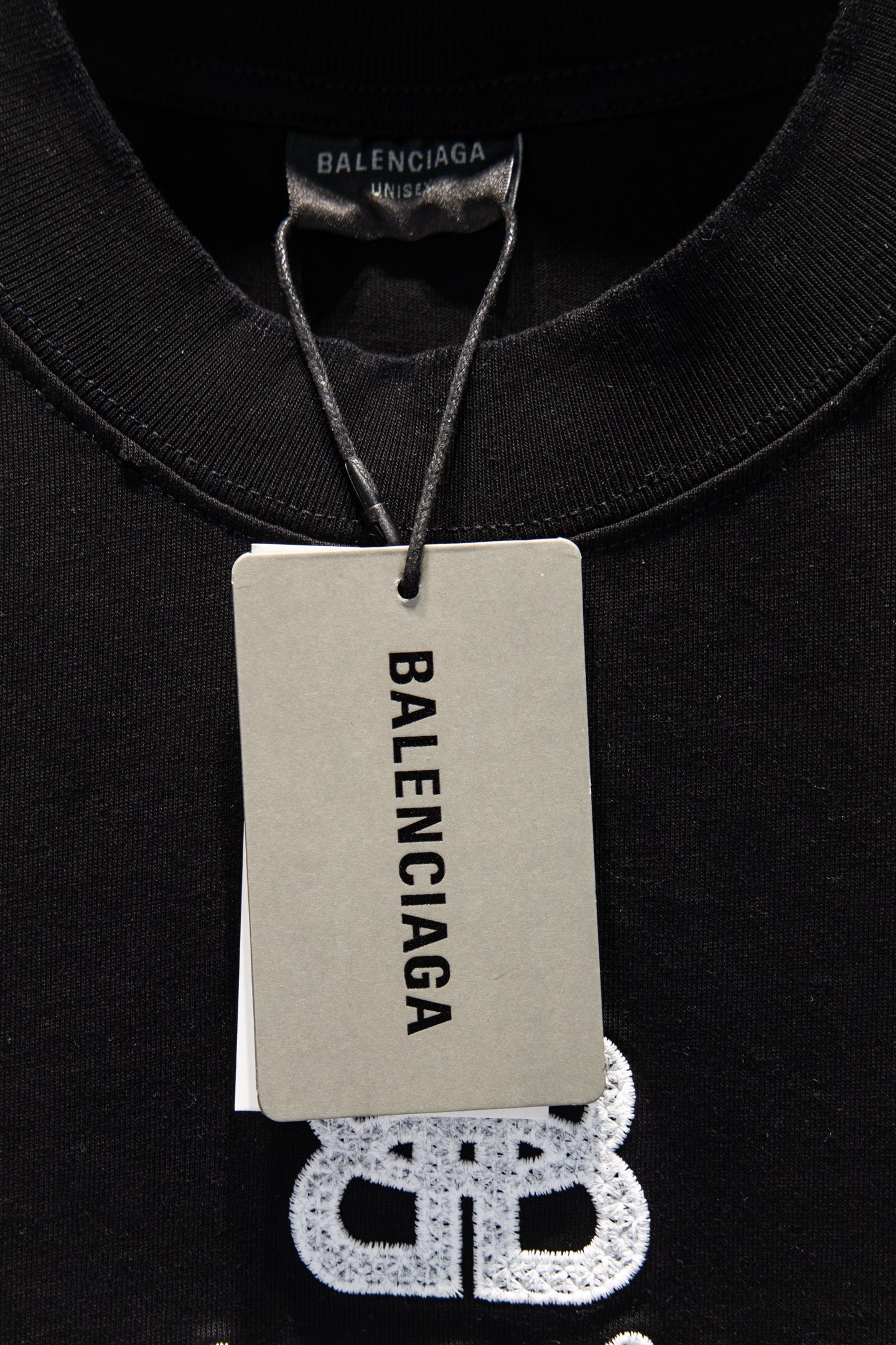 Balenciaga 高仿 男款 BB字母Logo短袖T恤 黑色寬鬆潮流時尚款| 9 Balenciaga 高仿 男款 BB字母Logo短袖T恤 黑色寬鬆潮流時尚款
