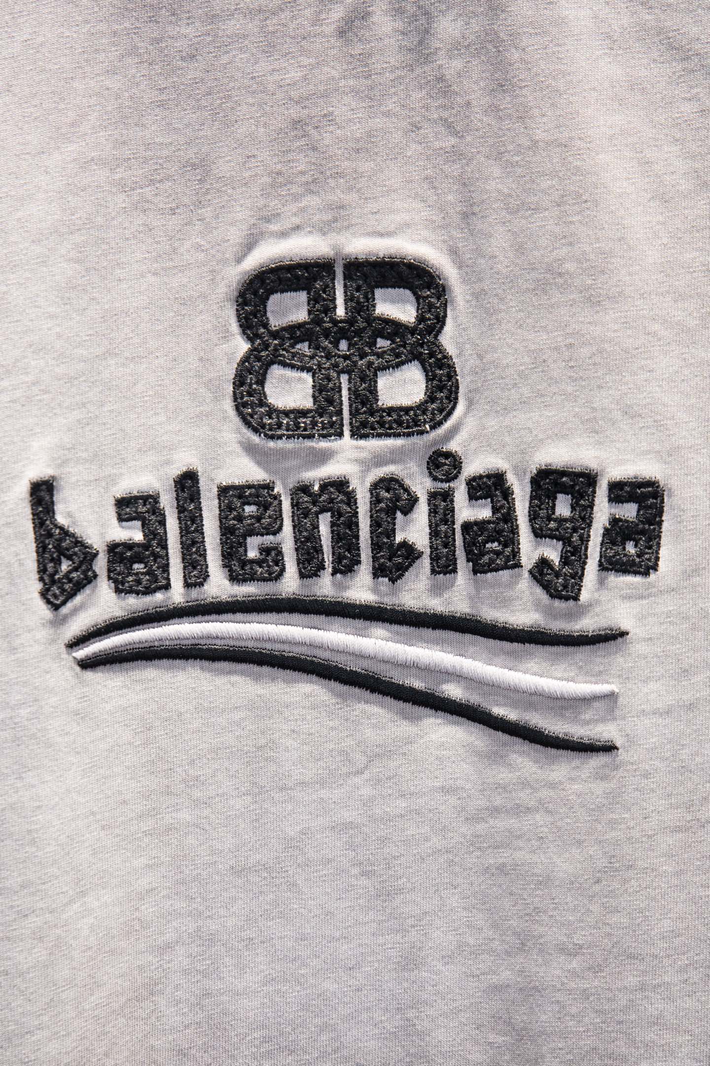 Balenciaga 一比一 男款 BB Logo短袖T恤 灰色寬鬆版型 潮流百搭上衣| 11 Balenciaga 一比一 男款 BB Logo短袖T恤 灰色寬鬆版型 潮流百搭上衣