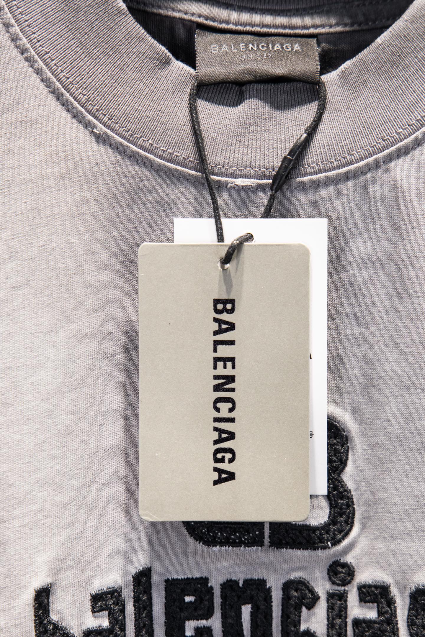 Balenciaga 一比一 男款 BB Logo短袖T恤 灰色寬鬆版型 潮流百搭上衣| 8 Balenciaga 一比一 男款 BB Logo短袖T恤 灰色寬鬆版型 潮流百搭上衣