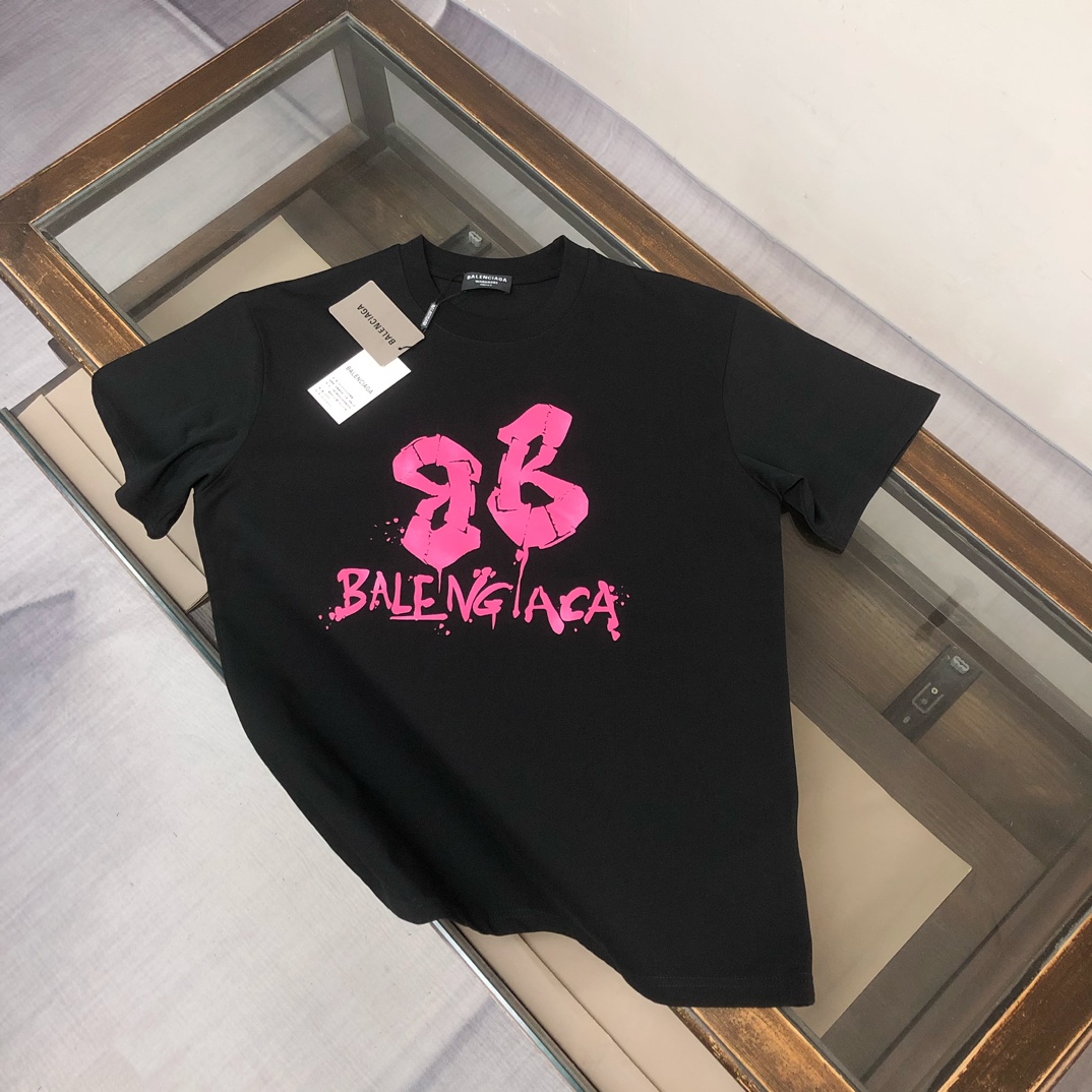 Balenciaga 高仿 男款潮流印花短袖T恤 百搭休閒款| 7 Balenciaga 高仿 男款潮流印花短袖T恤 百搭休閒款