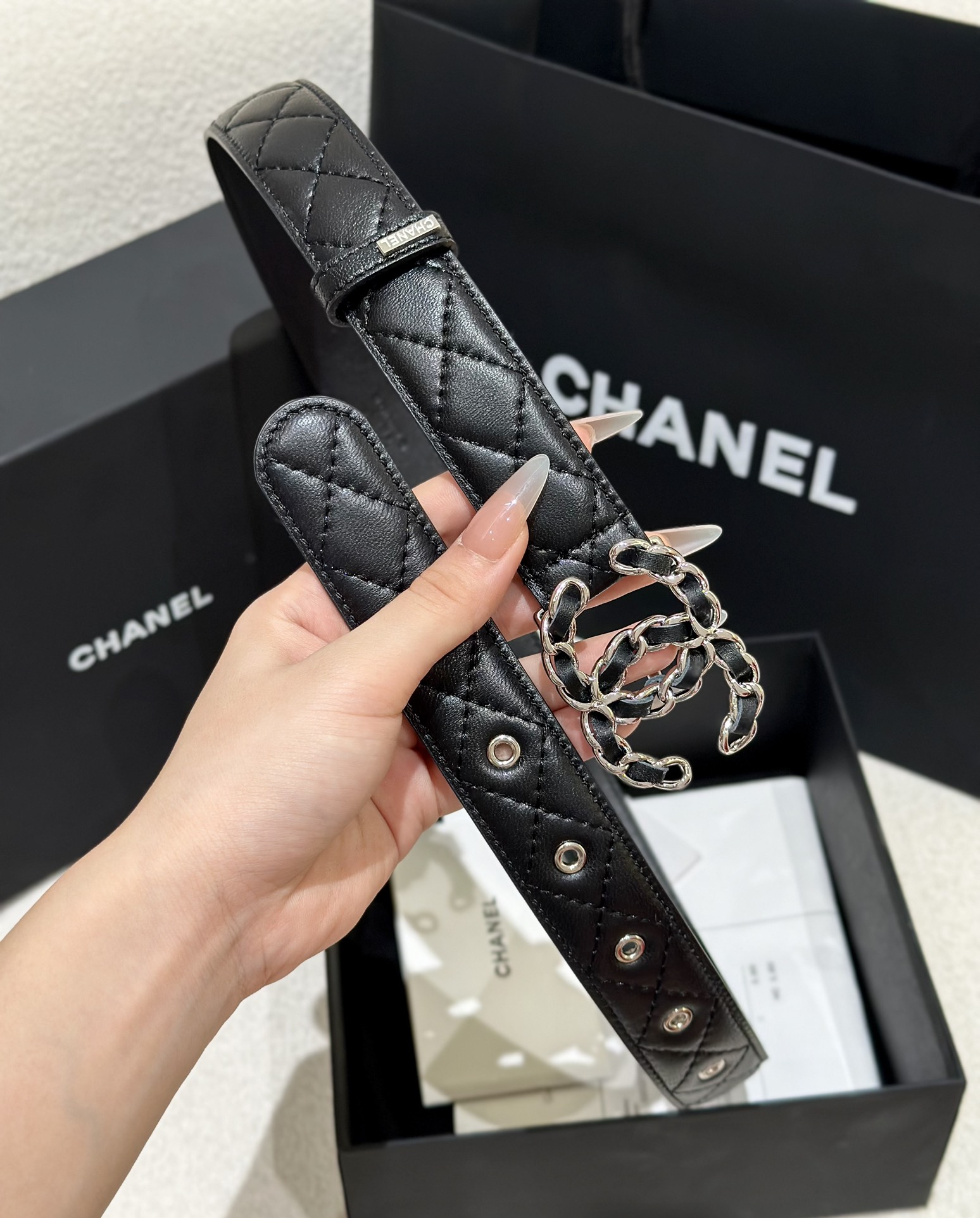 Chanel 一比一 經典雙C扣菱格皮帶 小香風女士時尚腰帶| 13 Chanel 一比一 經典雙C扣菱格皮帶 小香風女士時尚腰帶