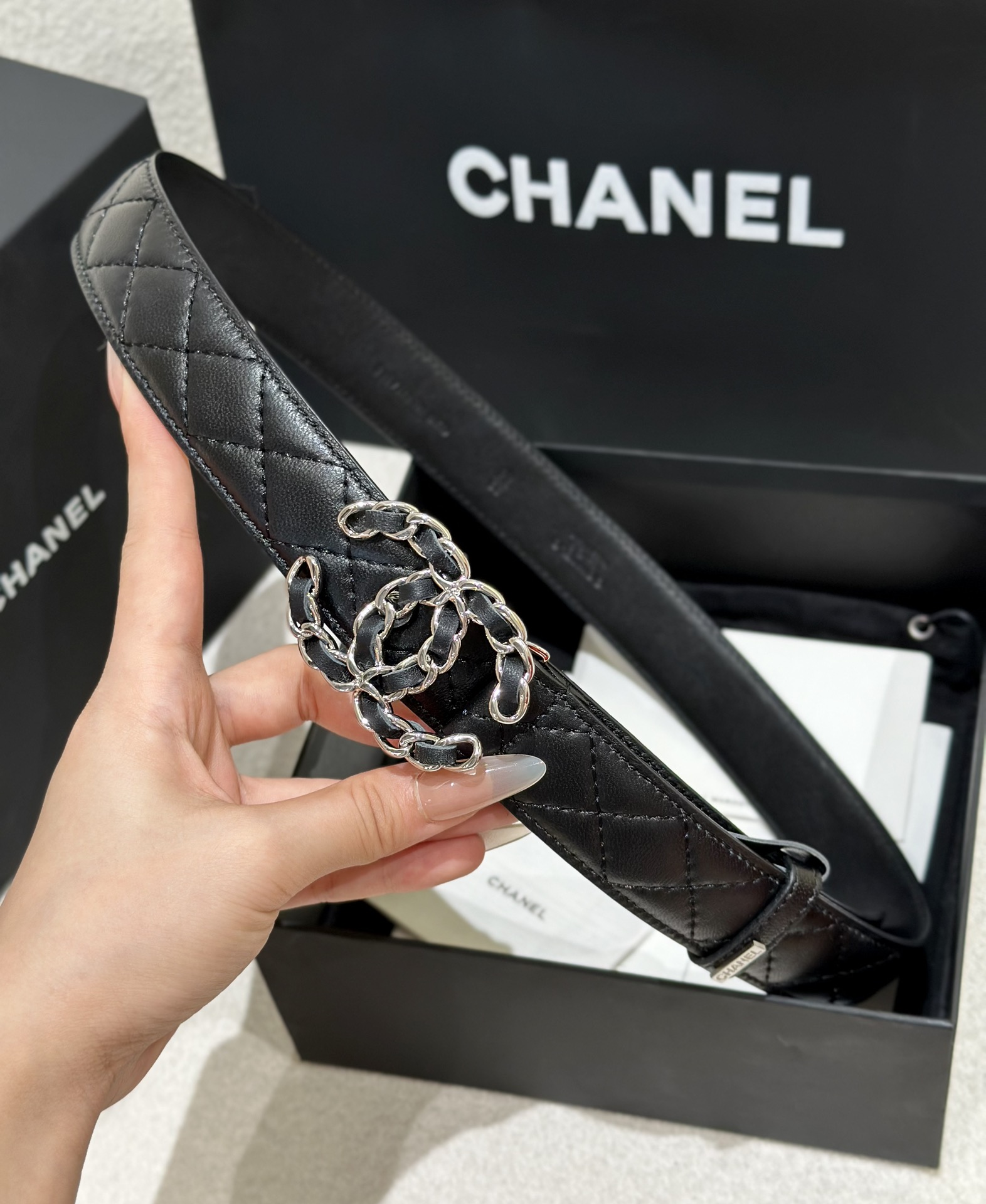 Chanel 一比一 經典雙C扣菱格皮帶 小香風女士時尚腰帶| 9 Chanel 一比一 經典雙C扣菱格皮帶 小香風女士時尚腰帶
