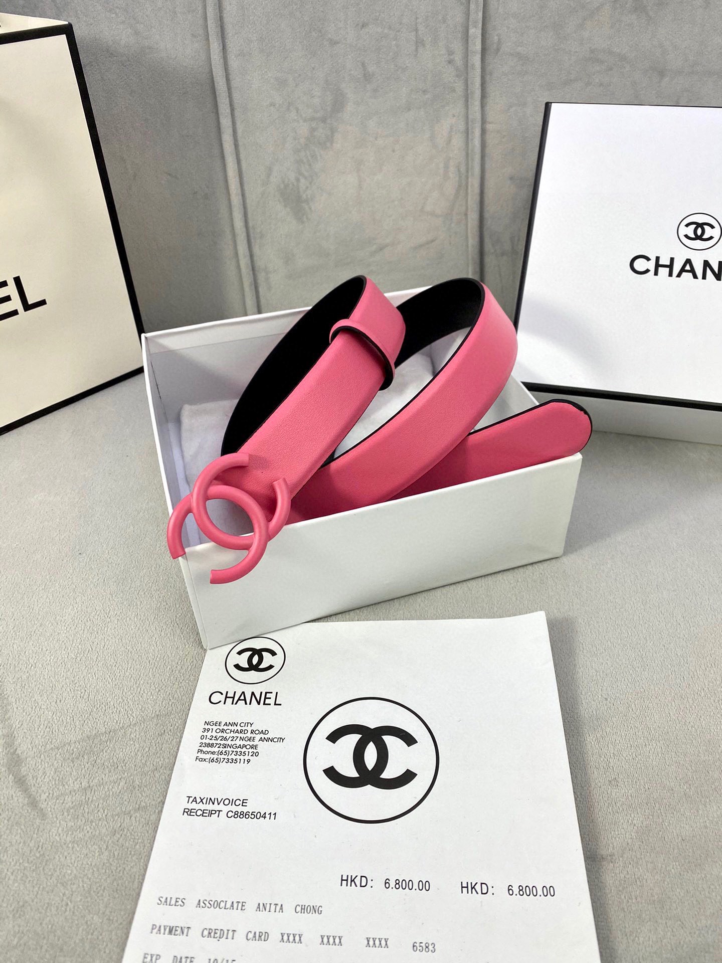 Chanel 高仿 粉色雙C扣皮帶 女士時尚百搭腰帶| 13 Chanel 高仿 粉色雙C扣皮帶 女士時尚百搭腰帶