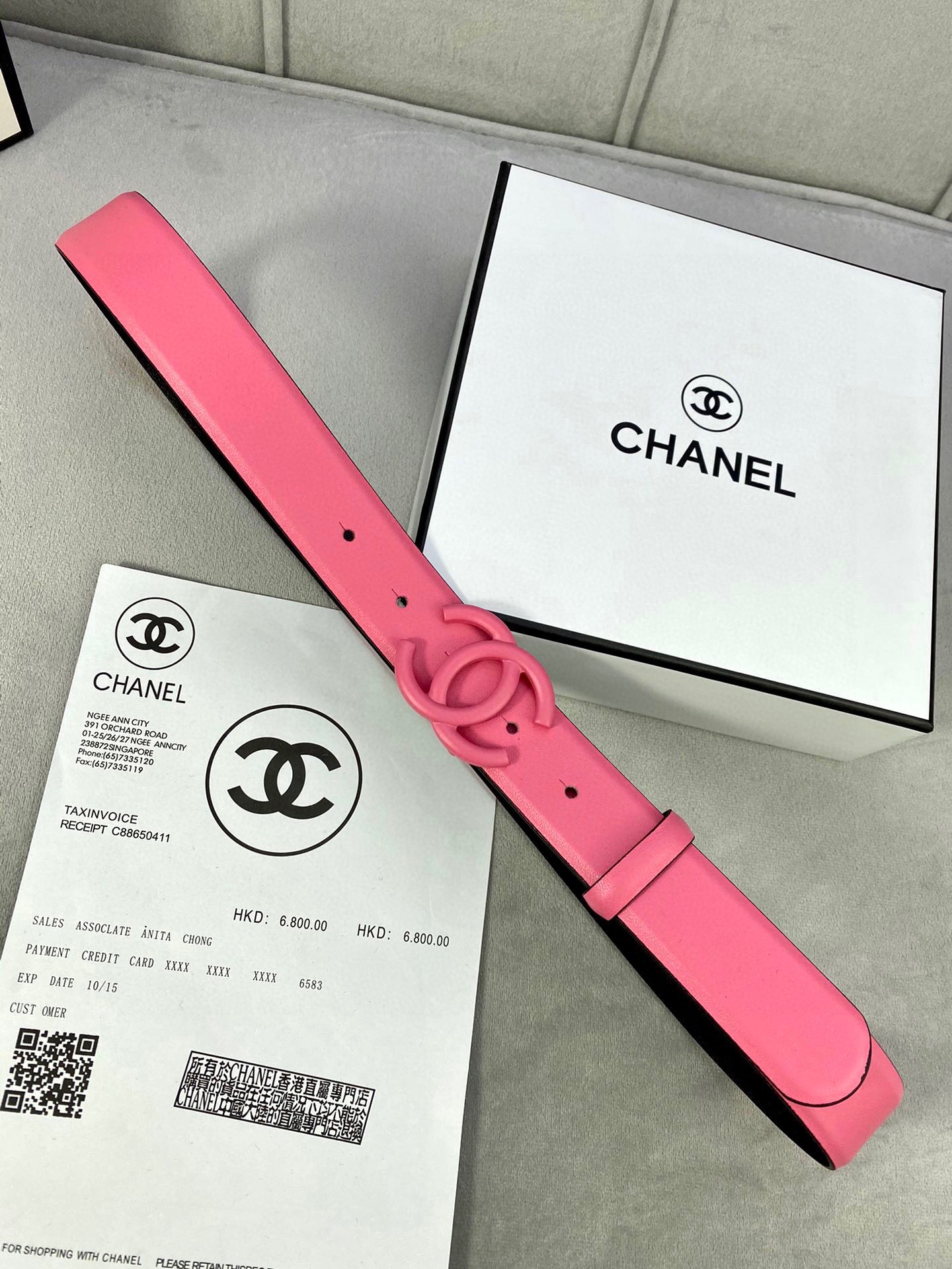 Chanel 高仿 粉色雙C扣皮帶 女士時尚百搭腰帶| 10 Chanel 高仿 粉色雙C扣皮帶 女士時尚百搭腰帶