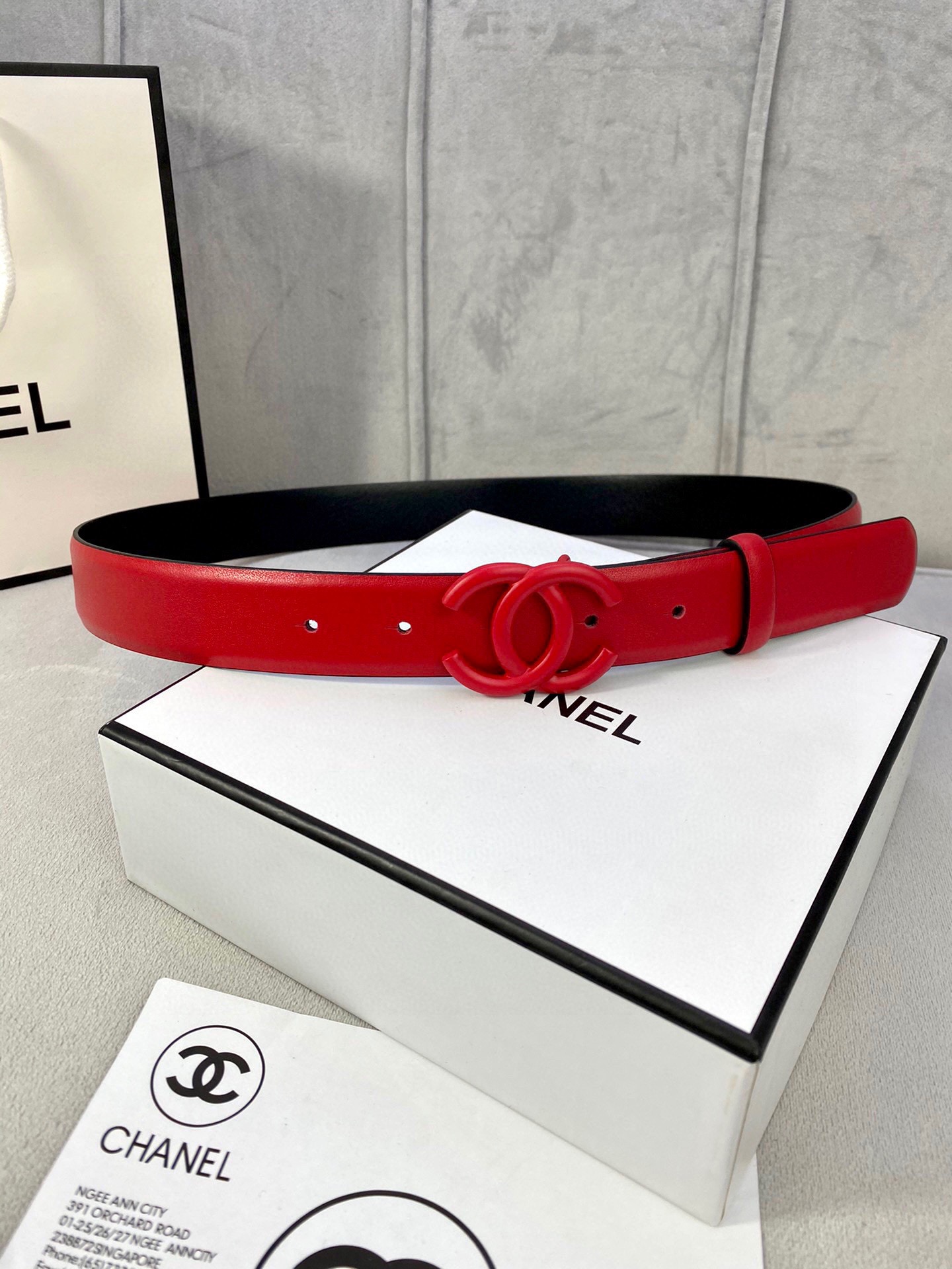 Chanel 高仿 紅色雙C扣皮帶 女士百搭時尚腰帶| 14 Chanel 高仿 紅色雙C扣皮帶 女士百搭時尚腰帶