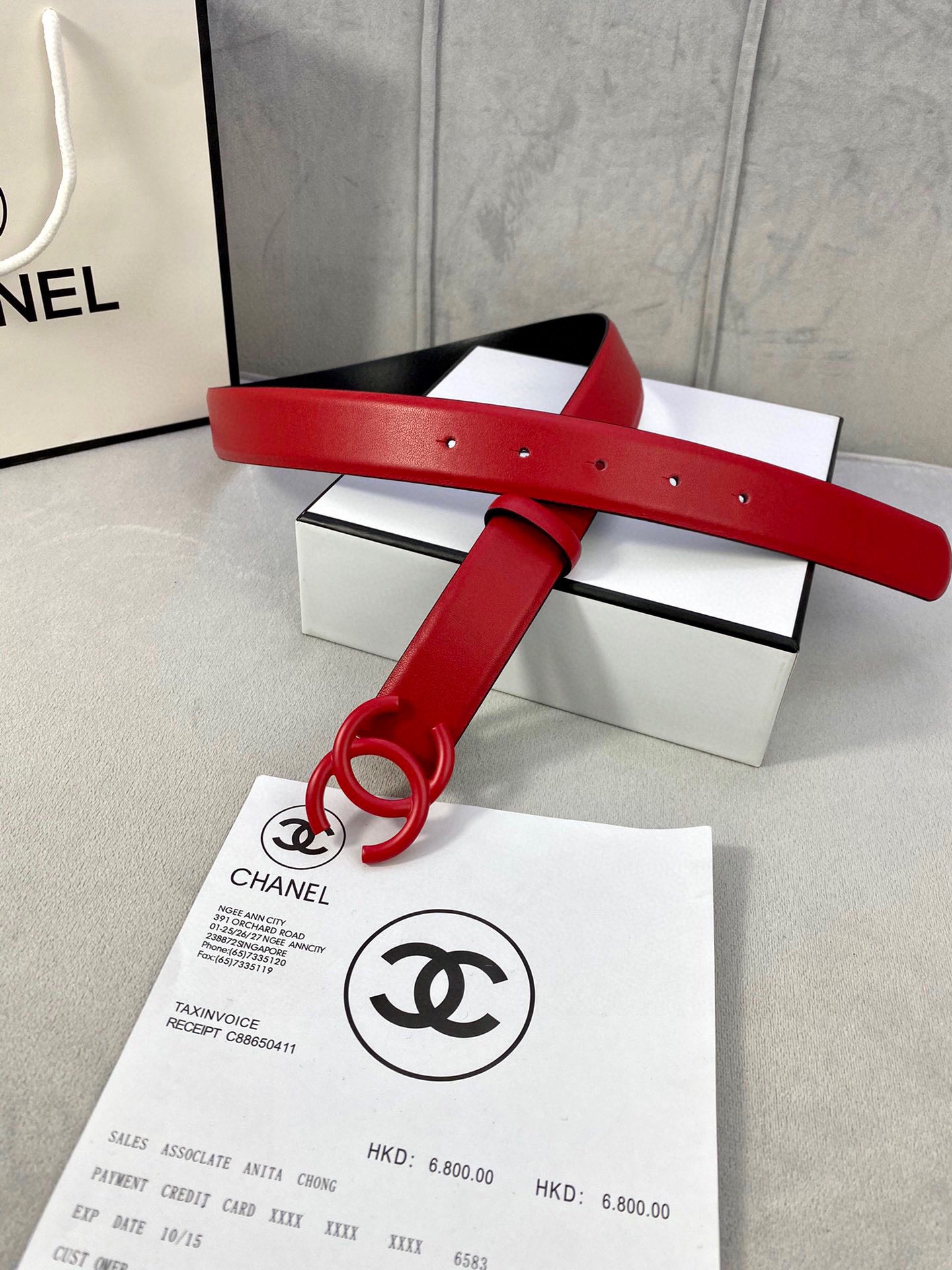 Chanel 高仿 紅色雙C扣皮帶 女士百搭時尚腰帶| 13 Chanel 高仿 紅色雙C扣皮帶 女士百搭時尚腰帶