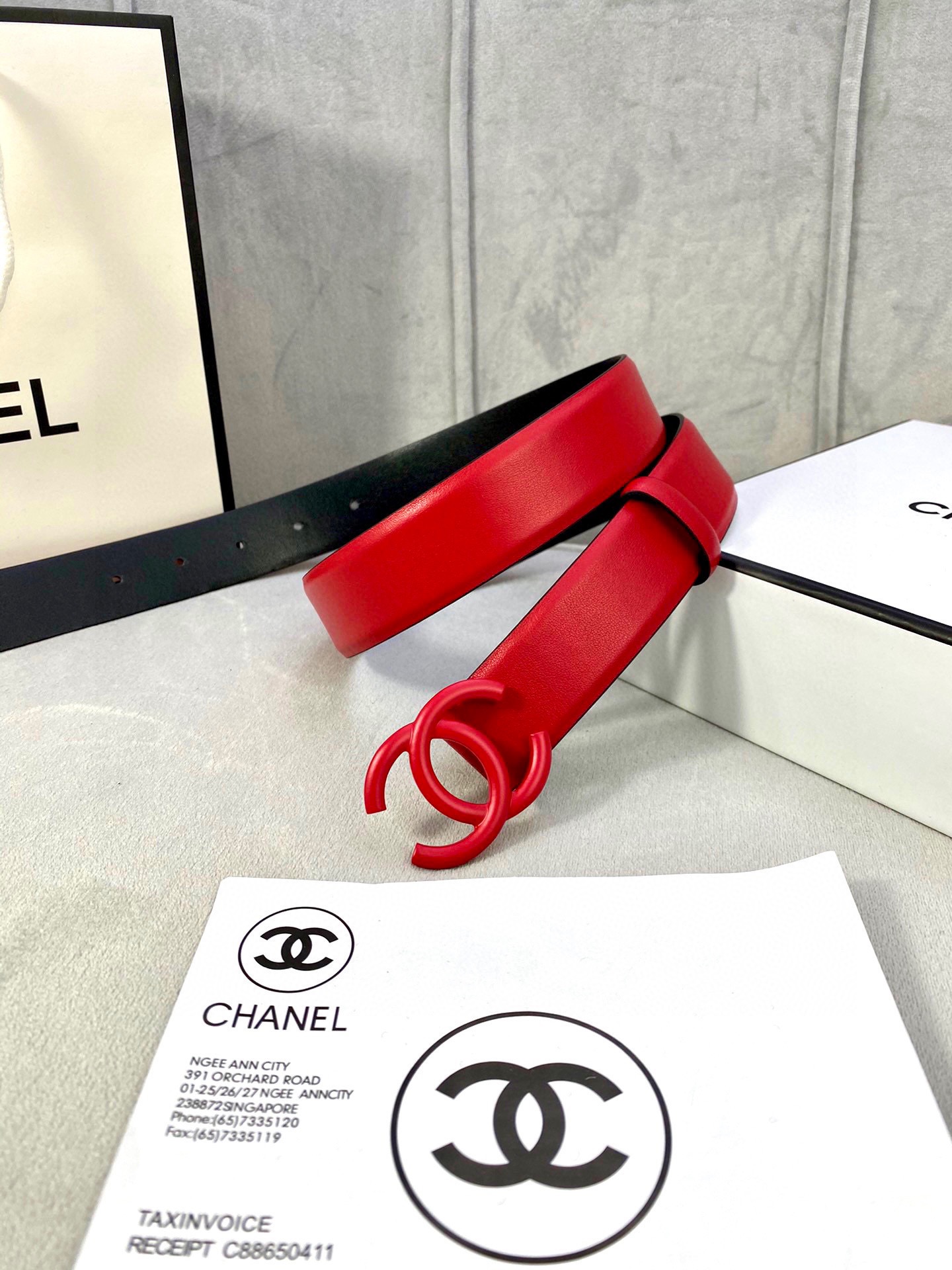 Chanel 高仿 紅色雙C扣皮帶 女士百搭時尚腰帶| 9 Chanel 高仿 紅色雙C扣皮帶 女士百搭時尚腰帶