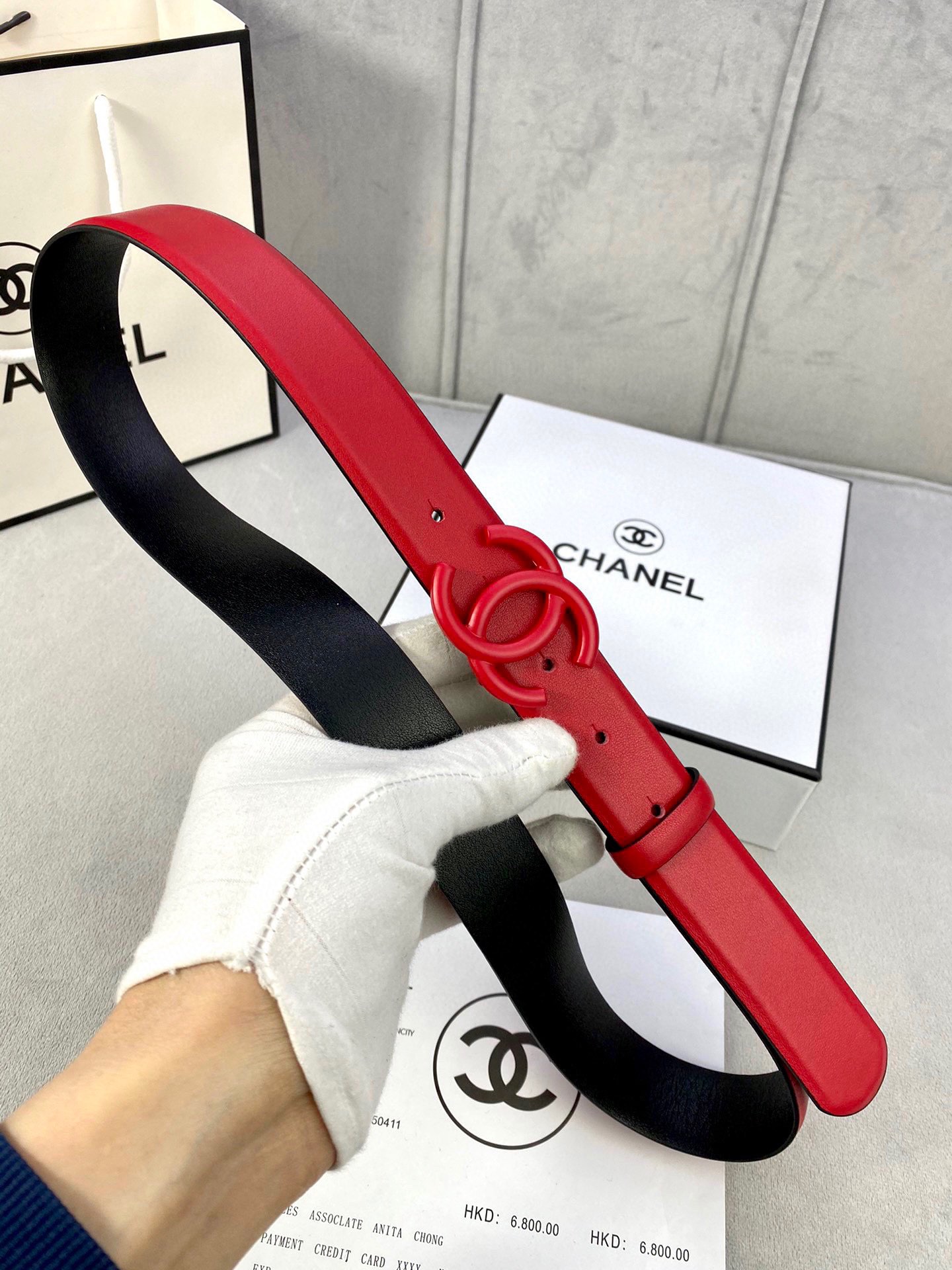 Chanel 高仿 紅色雙C扣皮帶 女士百搭時尚腰帶| 7 Chanel 高仿 紅色雙C扣皮帶 女士百搭時尚腰帶