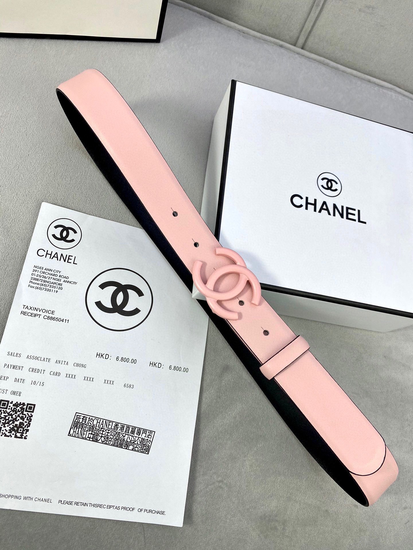Chanel 一比一 淺粉雙C扣皮帶 小香風女士腰帶| 11 Chanel 一比一 淺粉雙C扣皮帶 小香風女士腰帶