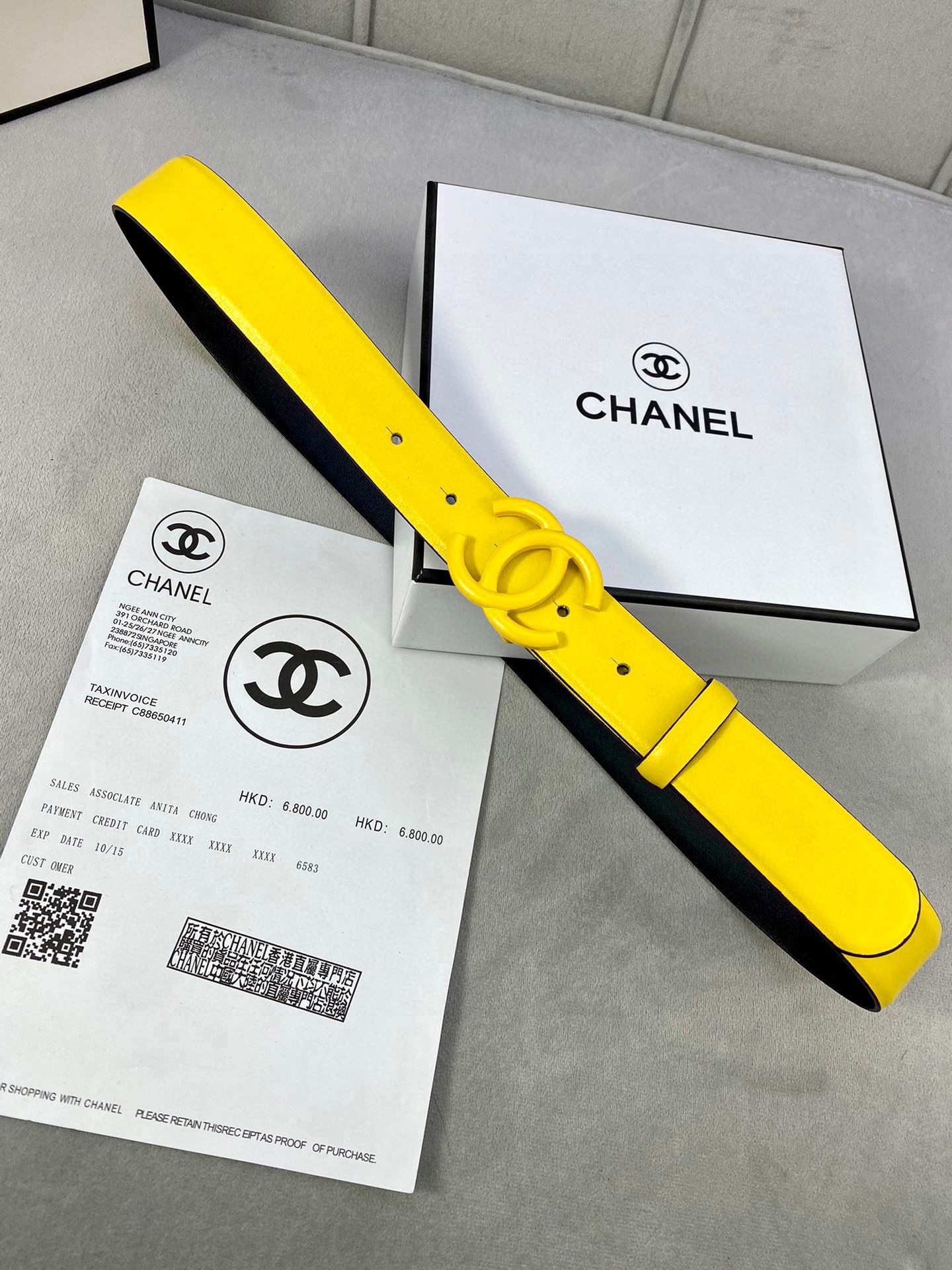 Chanel 高仿 黃色雙C扣皮帶 女士時尚腰帶| 10 Chanel 高仿 黃色雙C扣皮帶 女士時尚腰帶