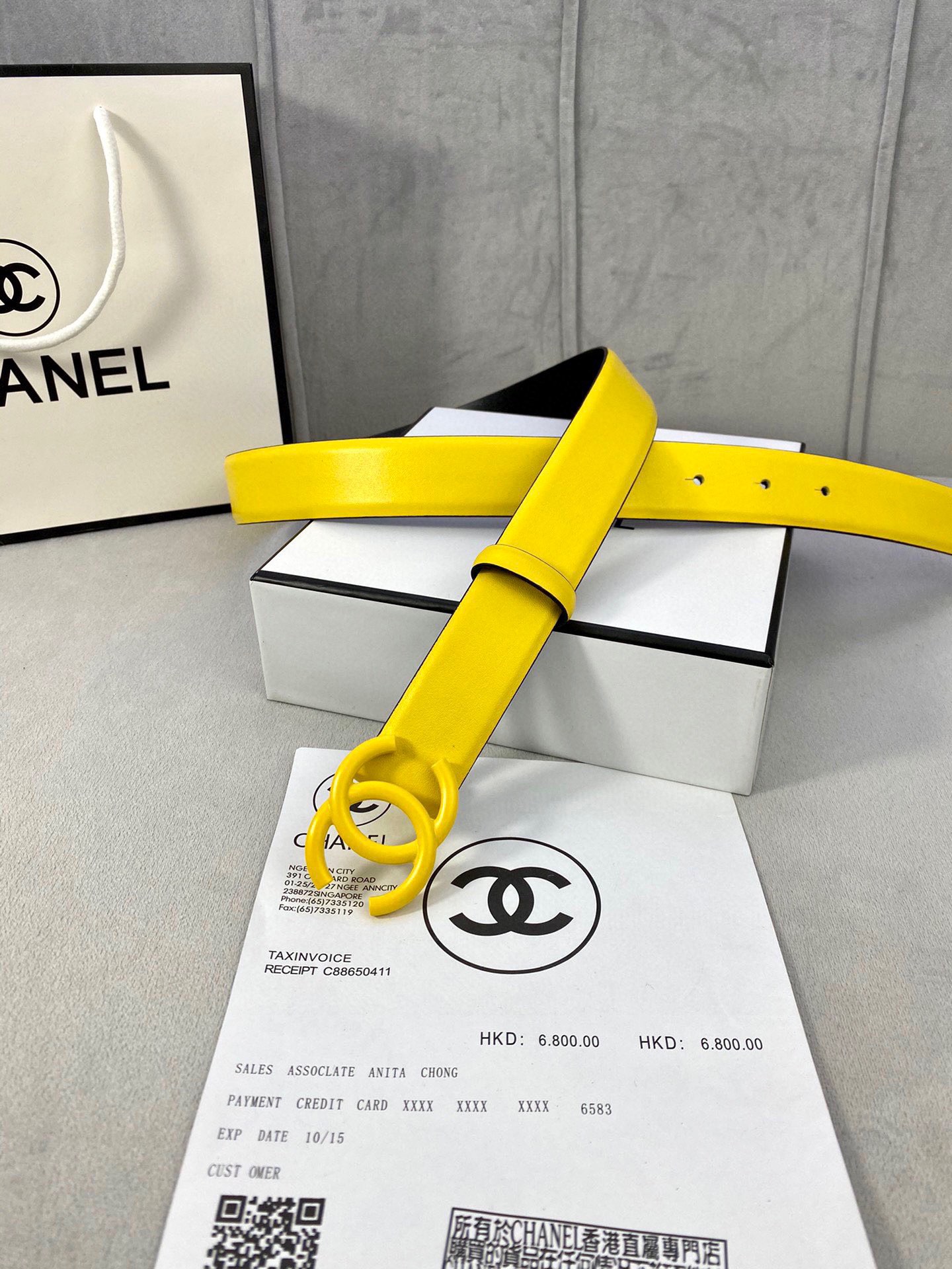 Chanel 高仿 黃色雙C扣皮帶 女士時尚腰帶| 8 Chanel 高仿 黃色雙C扣皮帶 女士時尚腰帶