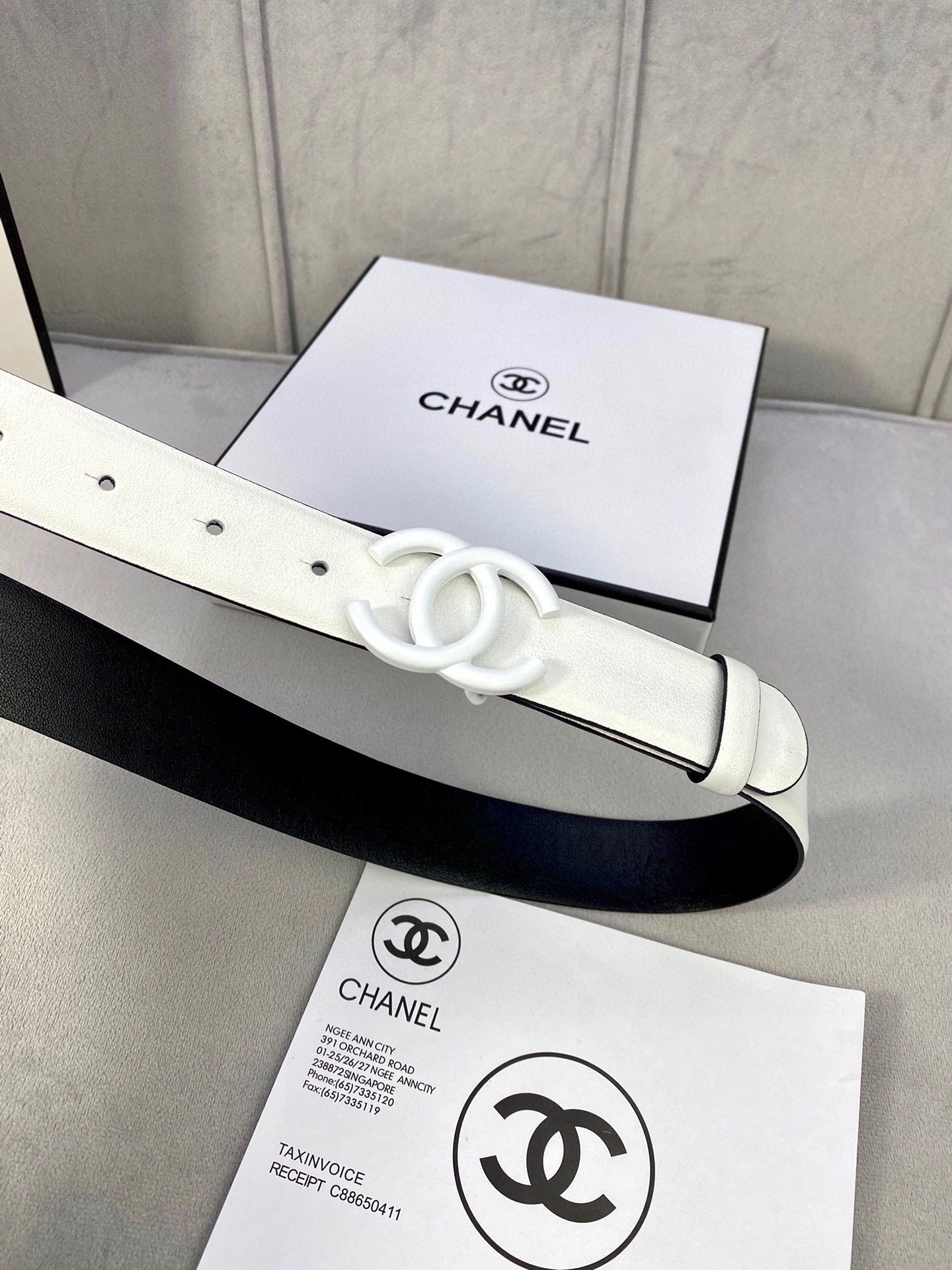 Chanel 高仿 白色雙C扣皮帶 女士百搭腰帶| 8 Chanel 高仿 白色雙C扣皮帶 女士百搭腰帶