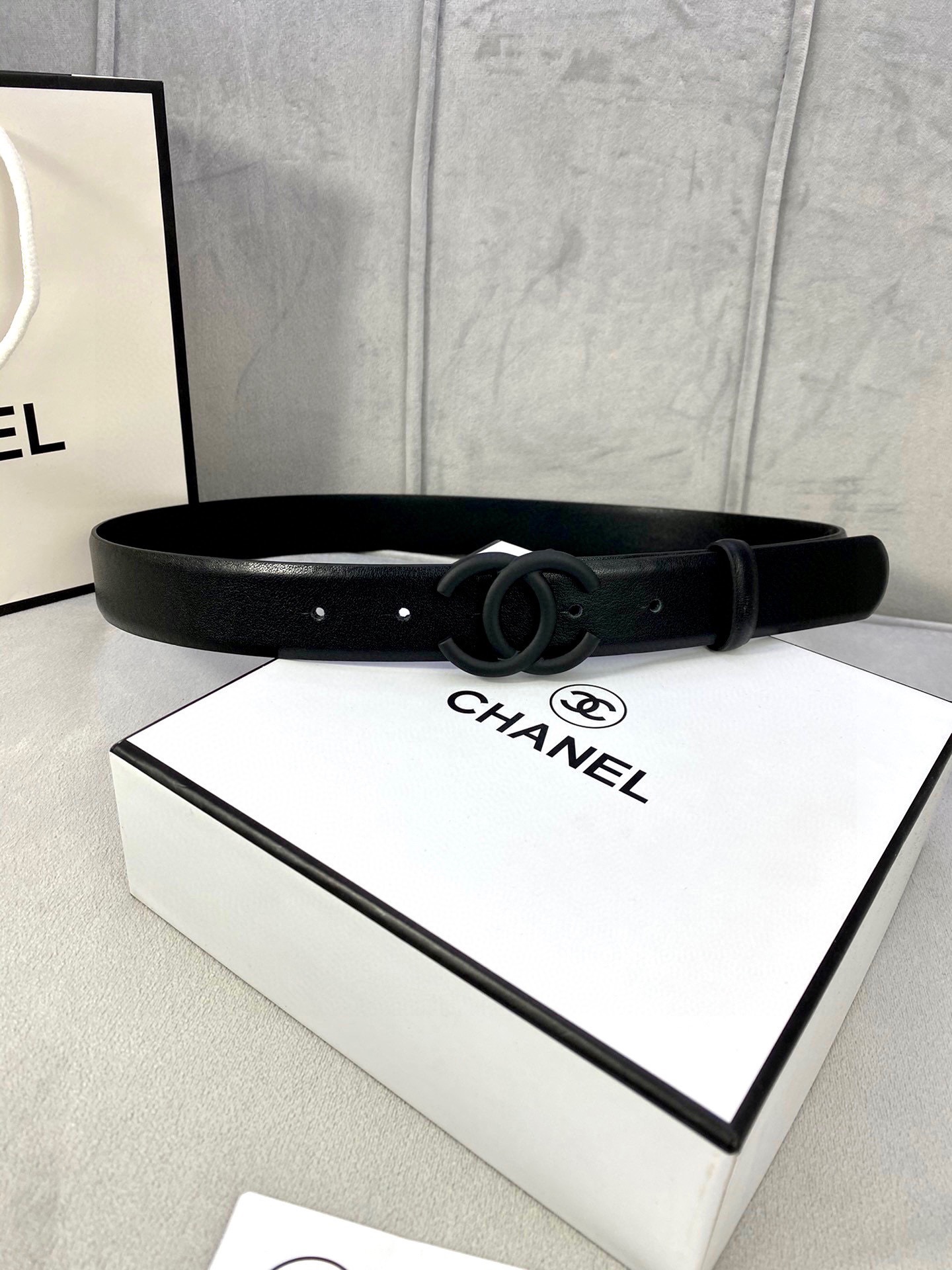 Chanel 原單 黑色雙C扣皮帶 小香風女士腰帶| 14 Chanel 原單 黑色雙C扣皮帶 小香風女士腰帶