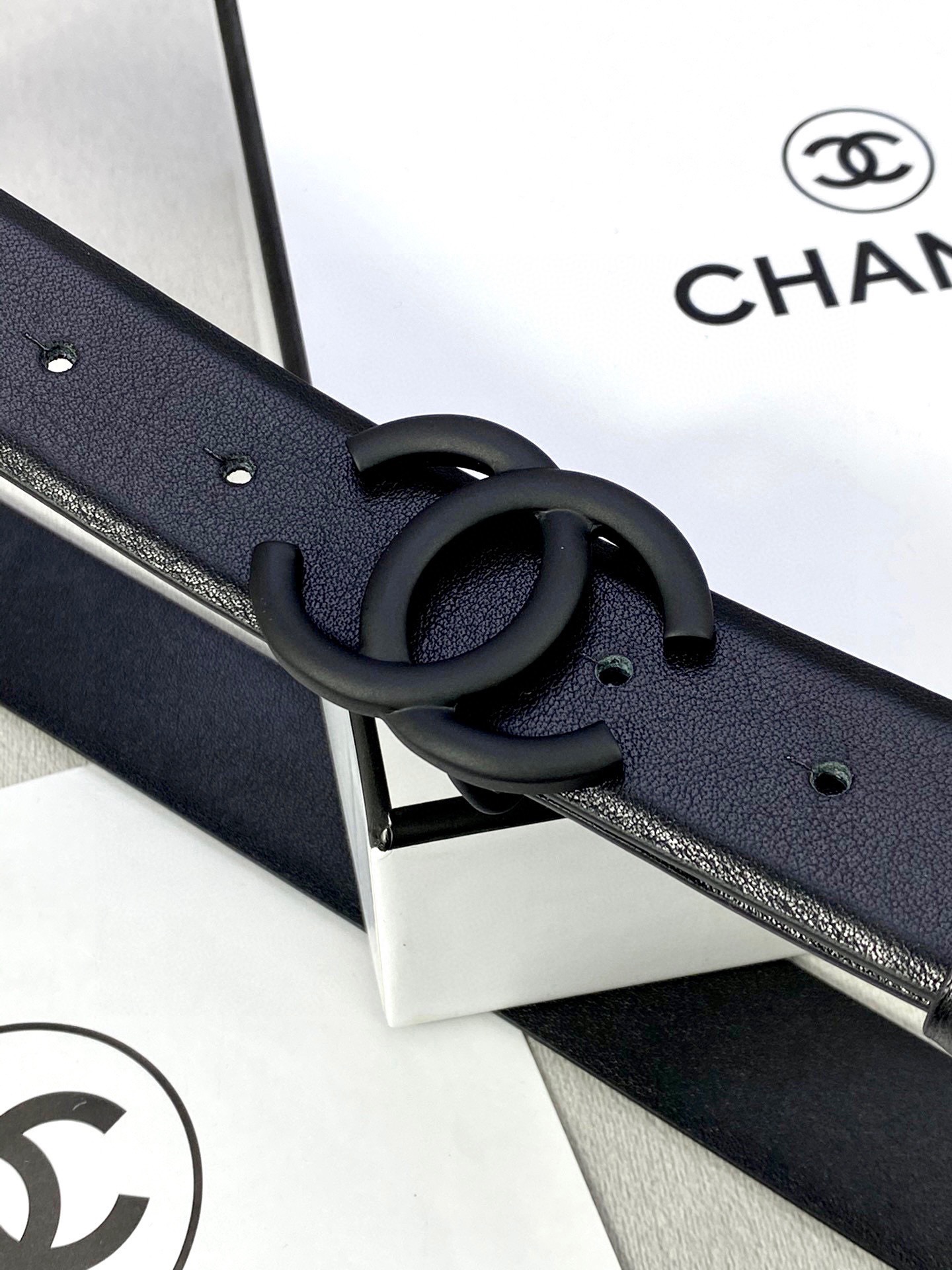 Chanel 原單 黑色雙C扣皮帶 小香風女士腰帶| 8 Chanel 原單 黑色雙C扣皮帶 小香風女士腰帶