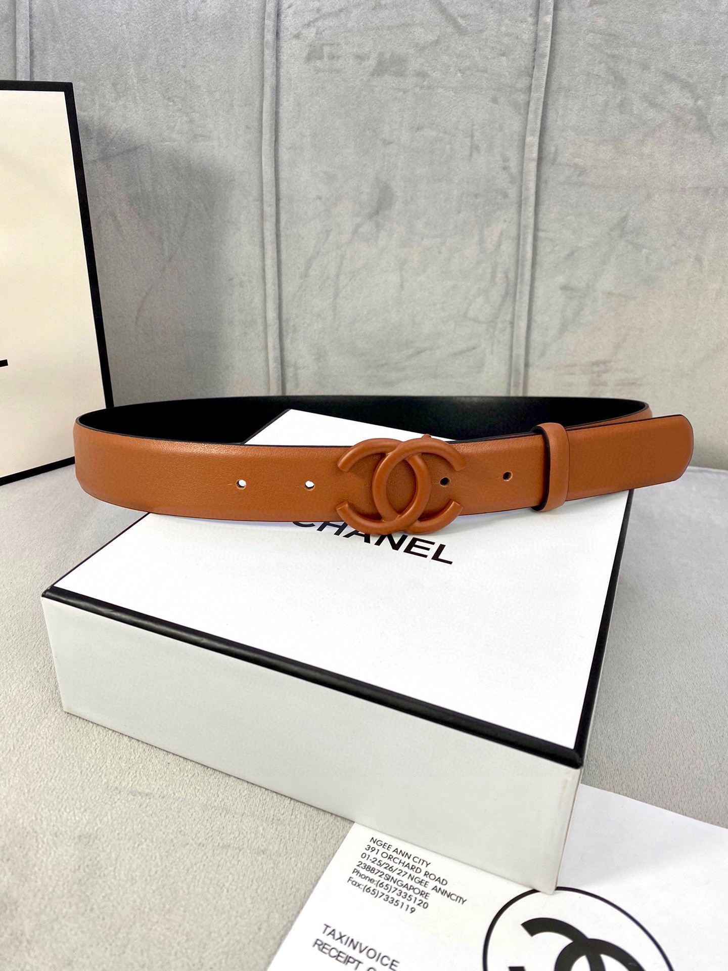 Chanel A貨 棕色雙C扣皮帶 女士時尚百搭腰帶| 14 Chanel A貨 棕色雙C扣皮帶 女士時尚百搭腰帶