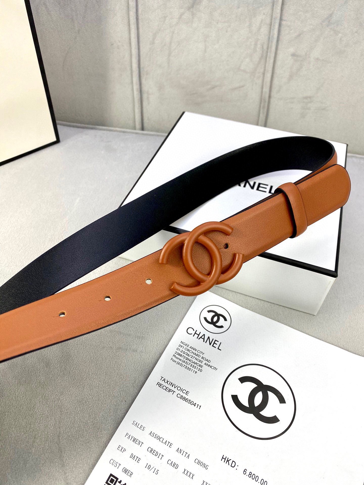 Chanel A貨 棕色雙C扣皮帶 女士時尚百搭腰帶| 8 Chanel A貨 棕色雙C扣皮帶 女士時尚百搭腰帶