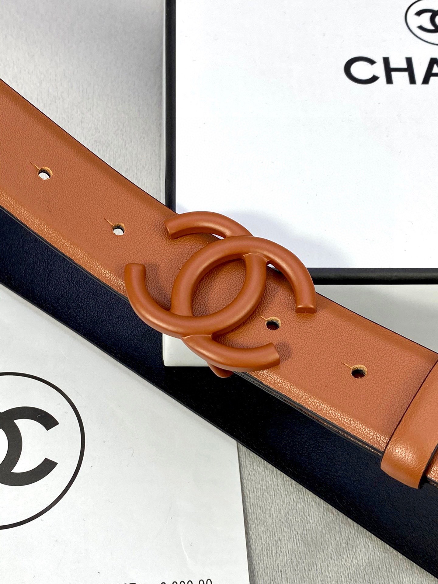 Chanel A貨 棕色雙C扣皮帶 女士時尚百搭腰帶| 7 Chanel A貨 棕色雙C扣皮帶 女士時尚百搭腰帶