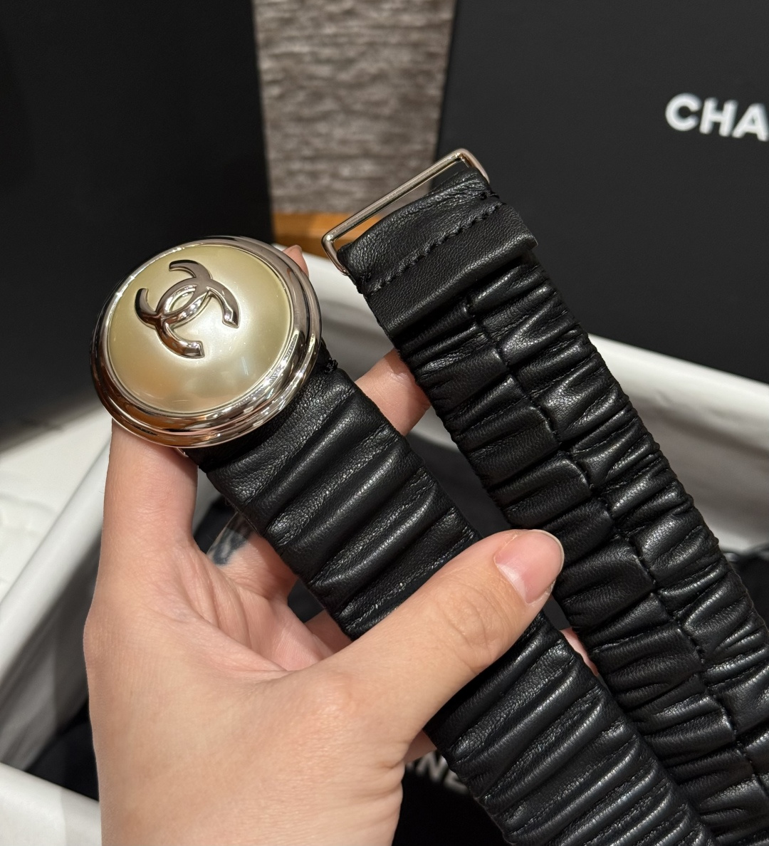 CHANEL 原單 女款 彈力雙C皮帶 經典高級感設計腰帶| 9 CHANEL 原單 女款 彈力雙C皮帶 經典高級感設計腰帶